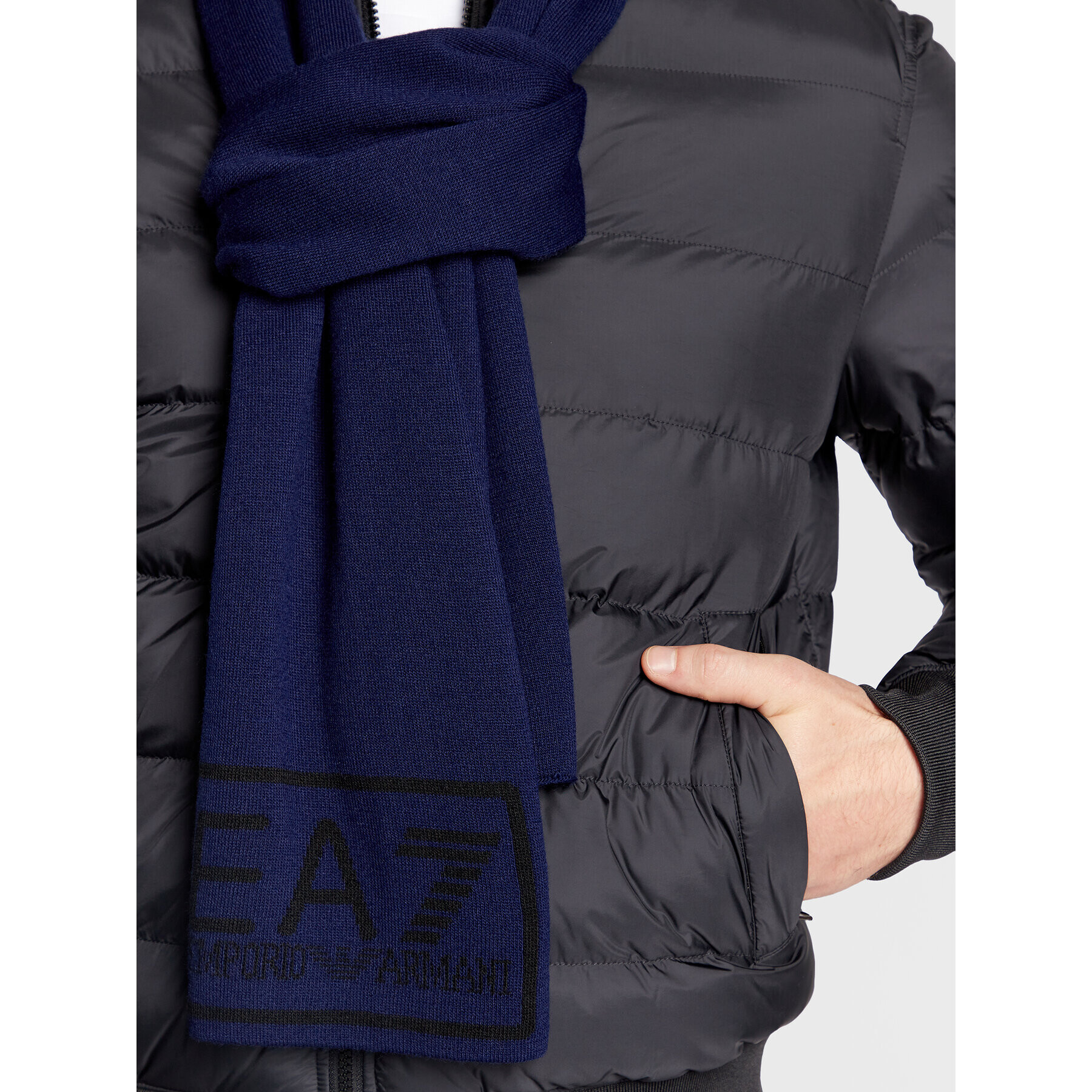 EA7 Emporio Armani Fular 274902 2F300 00035 Bleumarin - Pled.ro