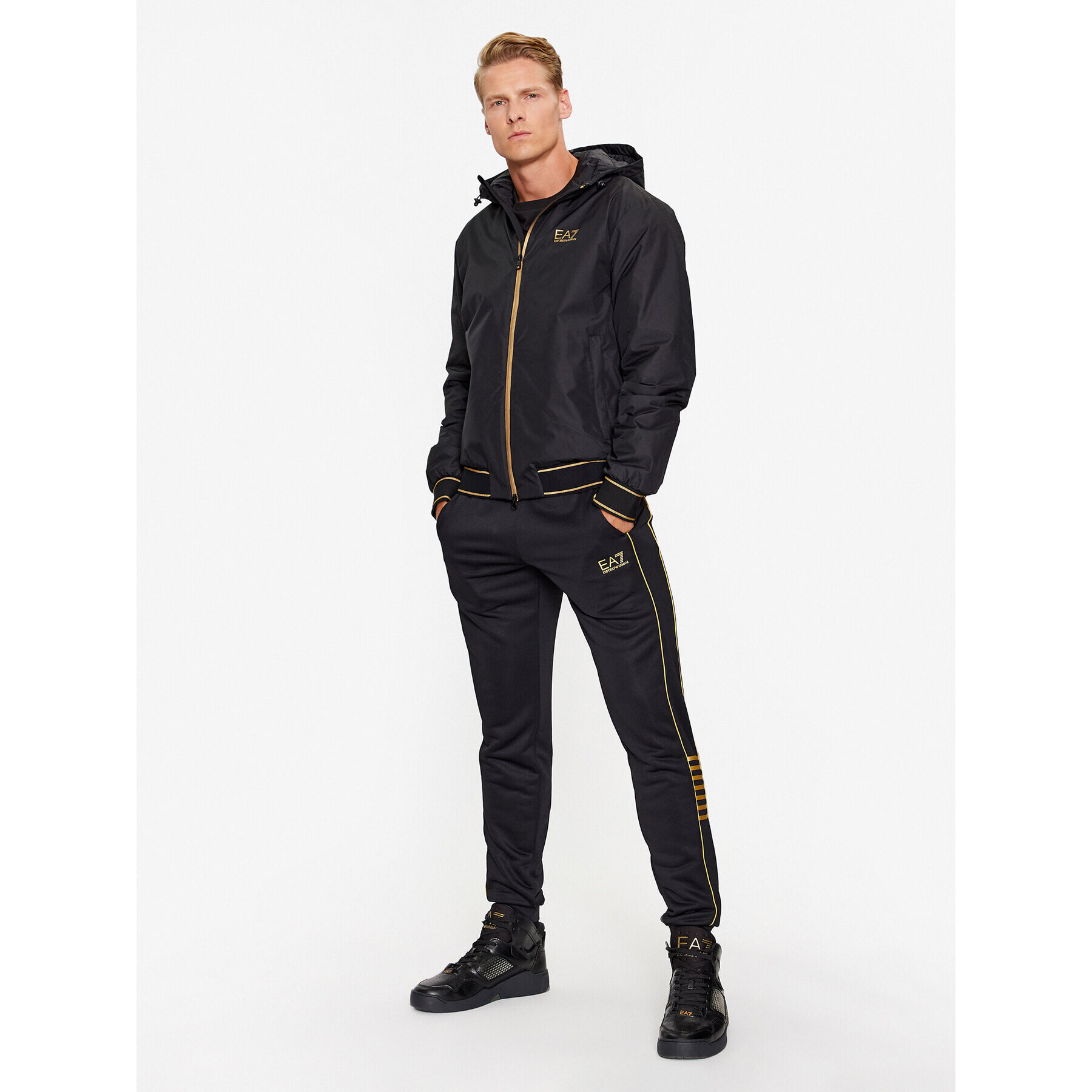 EA7 Emporio Armani Geacă bomber 6RPB08 PN27Z 0208 Negru Regular Fit - Pled.ro