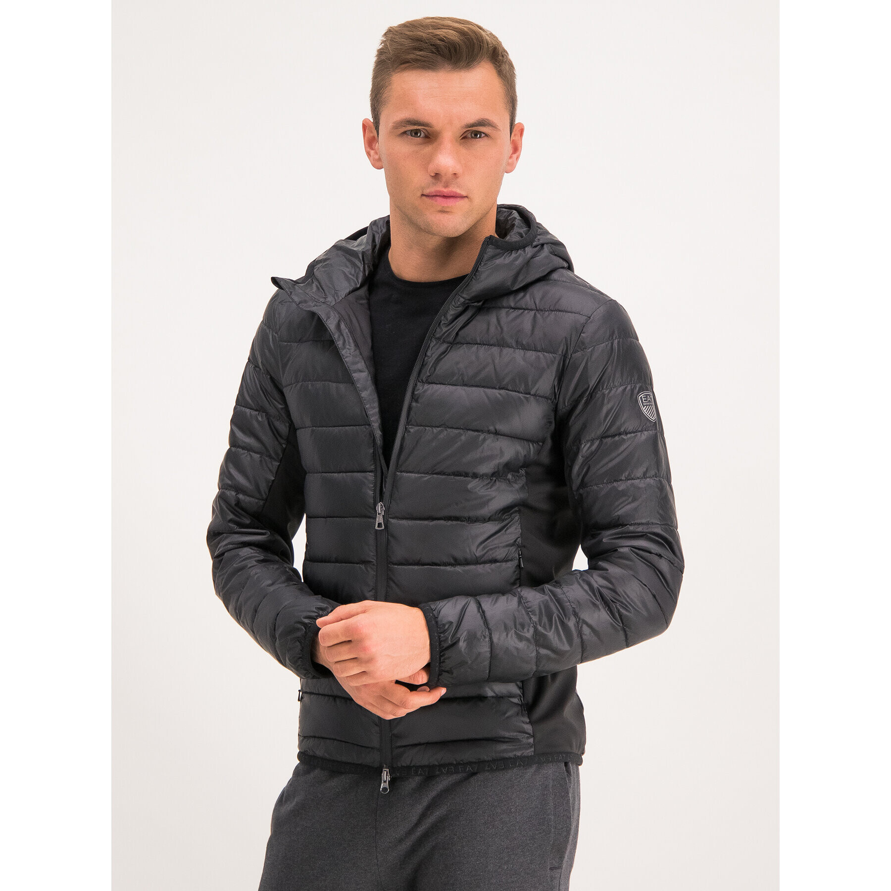 EA7 Emporio Armani Geacă din puf 6GPB46 PN22Z 1200 Negru Regular Fit - Pled.ro