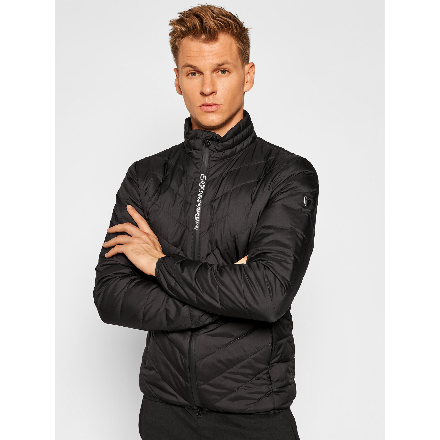 EA7 Emporio Armani Geacă din puf 8NPB06 PNE1Z 1200 Negru Regular Fit - Pled.ro