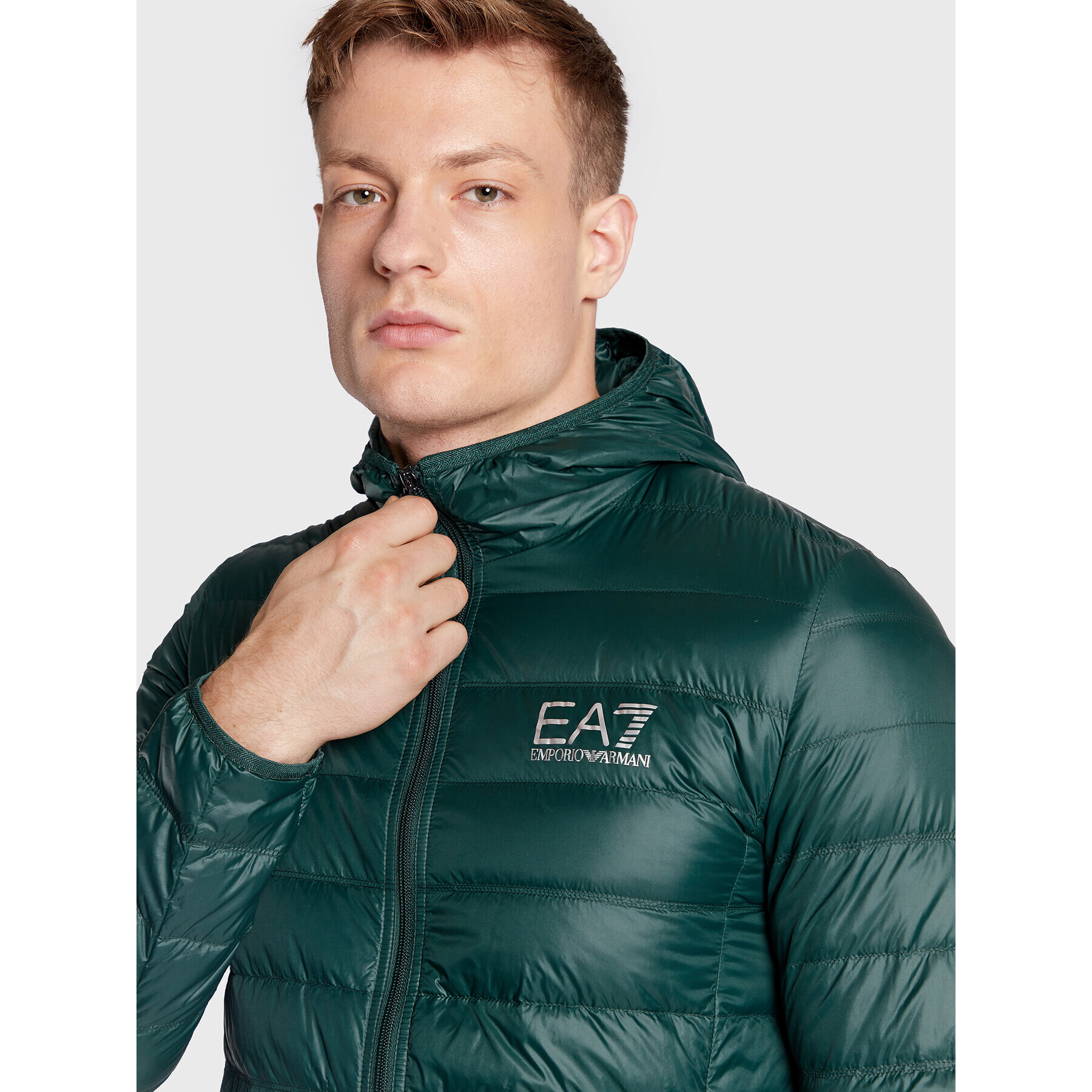 EA7 Emporio Armani Geacă din puf 8NPB02 PN29Z 1860 Verde Regular Fit - Pled.ro