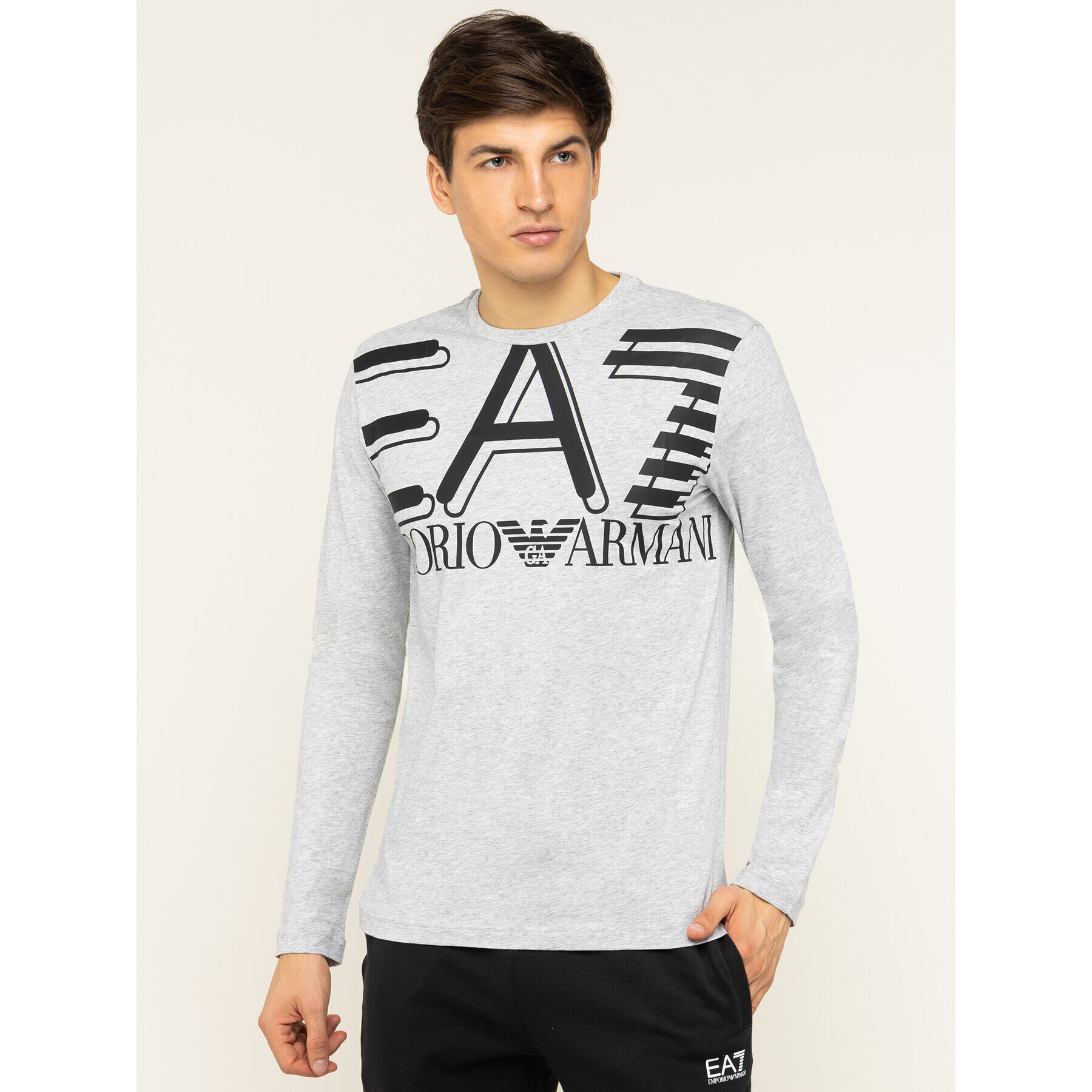 EA7 Emporio Armani Longsleeve 3HPT11 PJ02Z 3904 Gri Regular Fit - Pled.ro