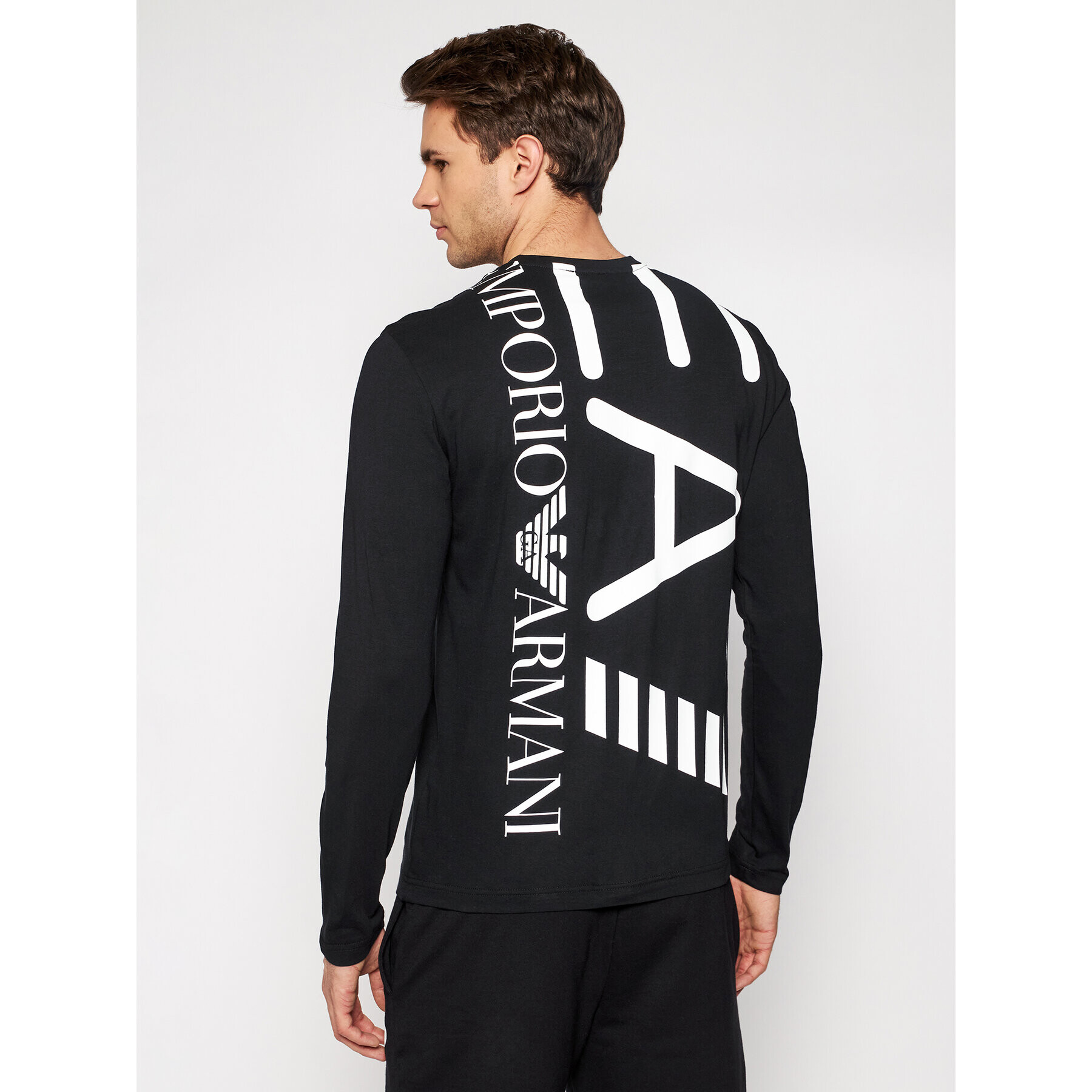 EA7 Emporio Armani Longsleeve 3KPT08 PJA2Z 1200 Negru Regular Fit - Pled.ro