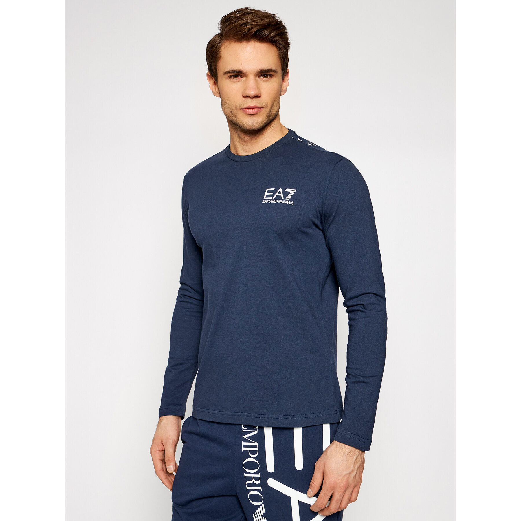 EA7 Emporio Armani Longsleeve 3KPT08 PJA2Z 1554 Bleumarin Regular Fit - Pled.ro