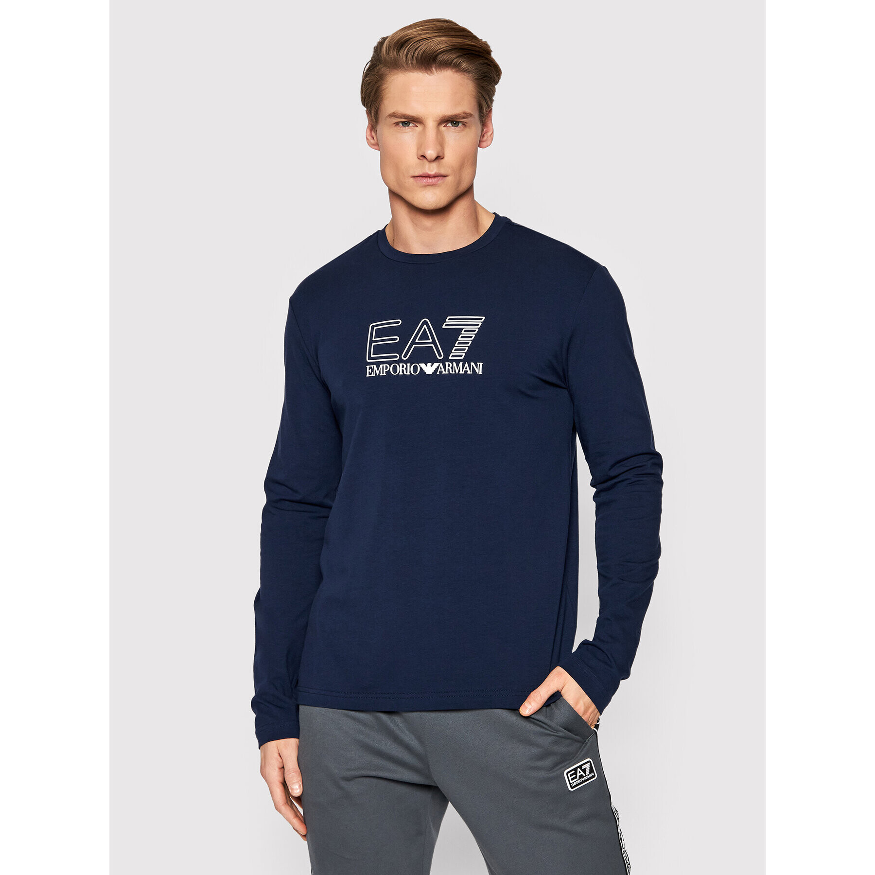 EA7 Emporio Armani Longsleeve 3LPT64 PJ03Z 1554 Bleumarin Regular Fit - Pled.ro