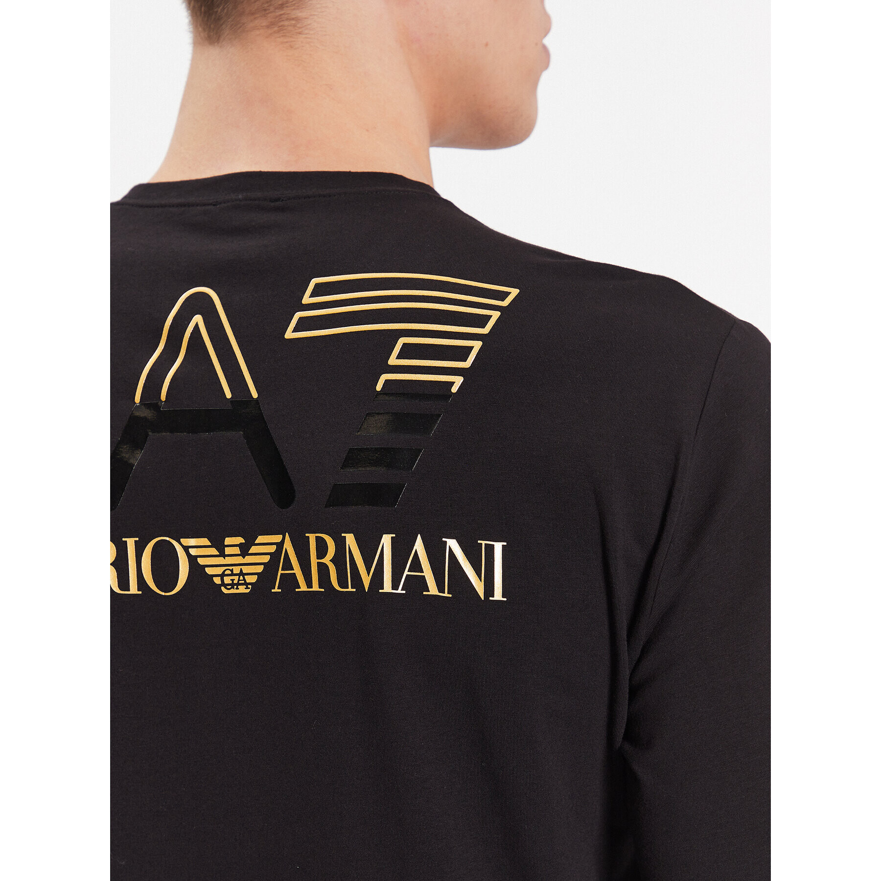 EA7 Emporio Armani Longsleeve 3RPT08 PJLBZ 0208 Negru Regular Fit - Pled.ro