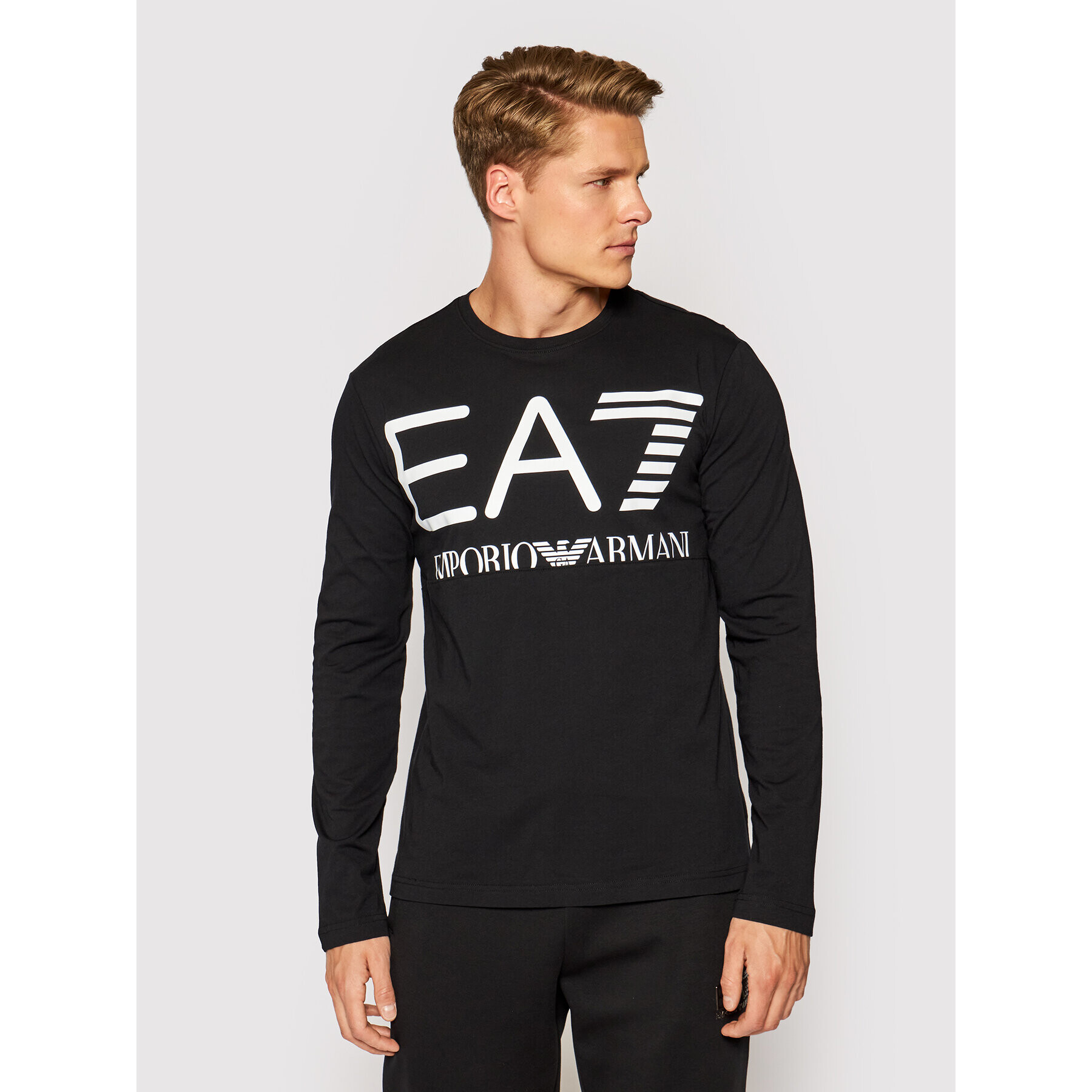 EA7 Emporio Armani Longsleeve 6KPT30 PJ6EZ 1200 Negru Regular Fit - Pled.ro