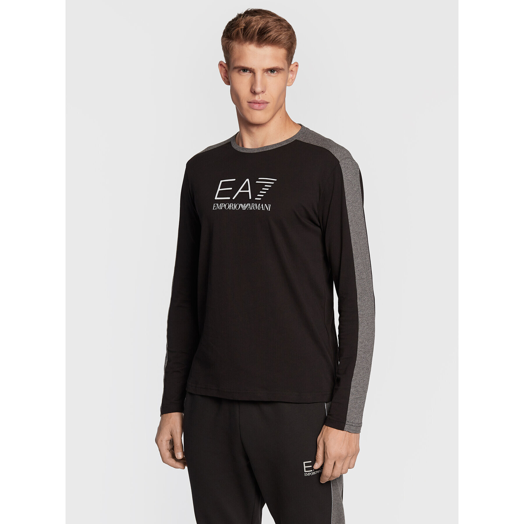 EA7 Emporio Armani Longsleeve 6LPT07 PJ02Z 1200 Negru Regular Fit - Pled.ro