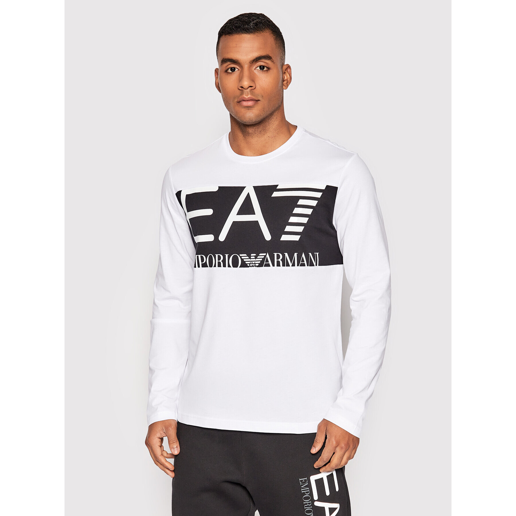 EA7 Emporio Armani Longsleeve 6LPT25 PJ7CZ 110 Alb Regular Fit - Pled.ro