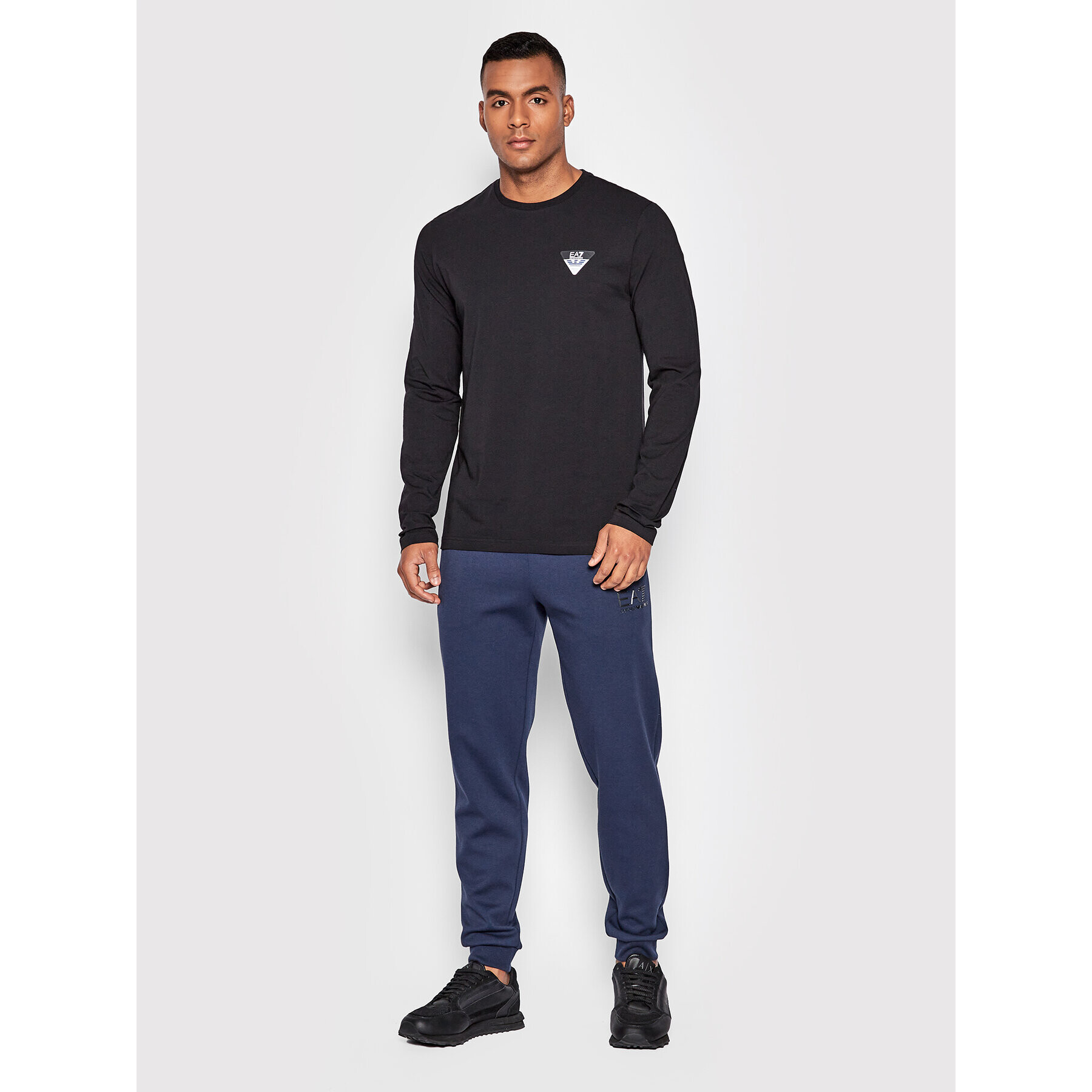 EA7 Emporio Armani Longsleeve 6LPT31 PJQ9Z 1200 Negru Regular Fit - Pled.ro