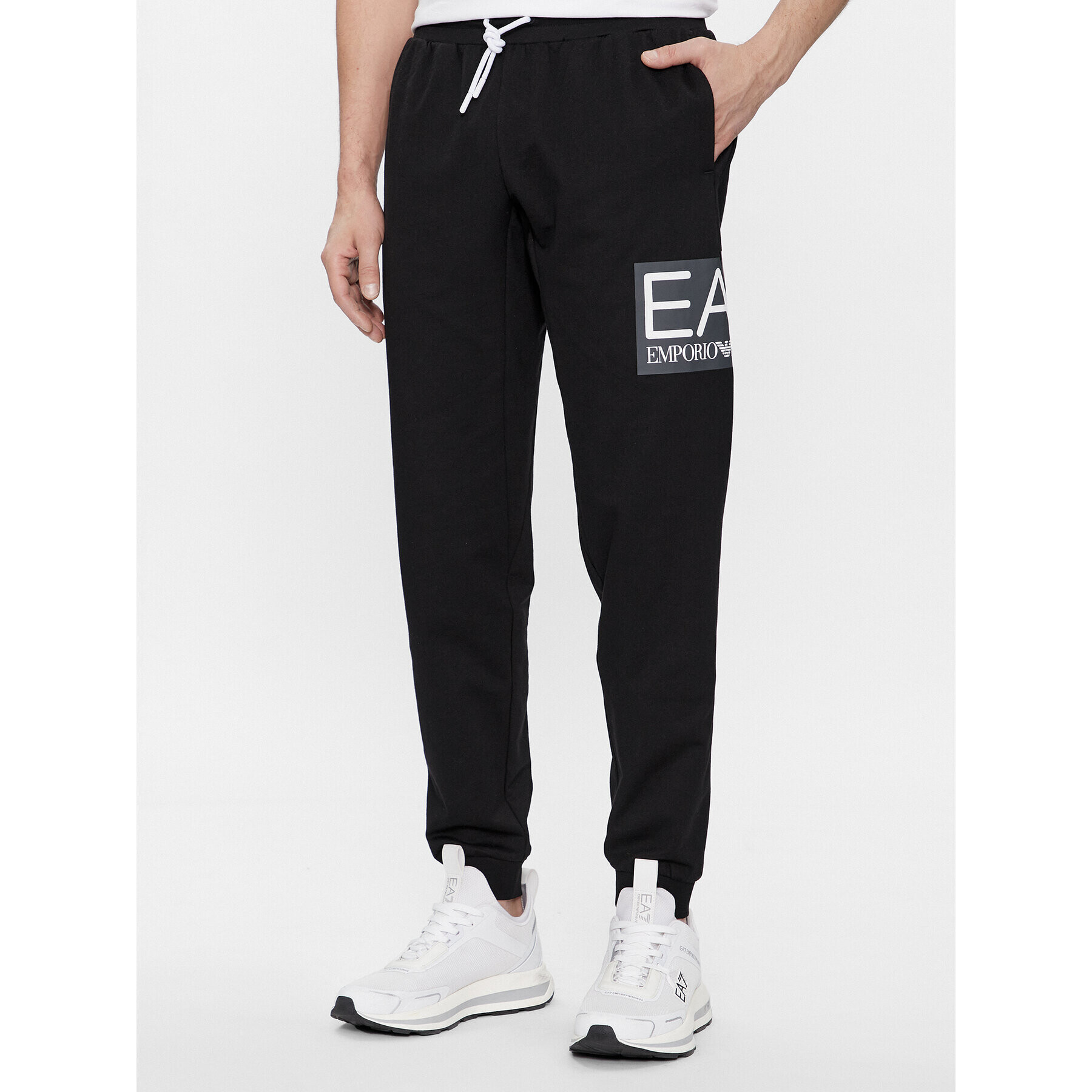 EA7 Emporio Armani Pantaloni trening 3DPP73 PJ05Z 1200 Negru Regular Fit - Pled.ro