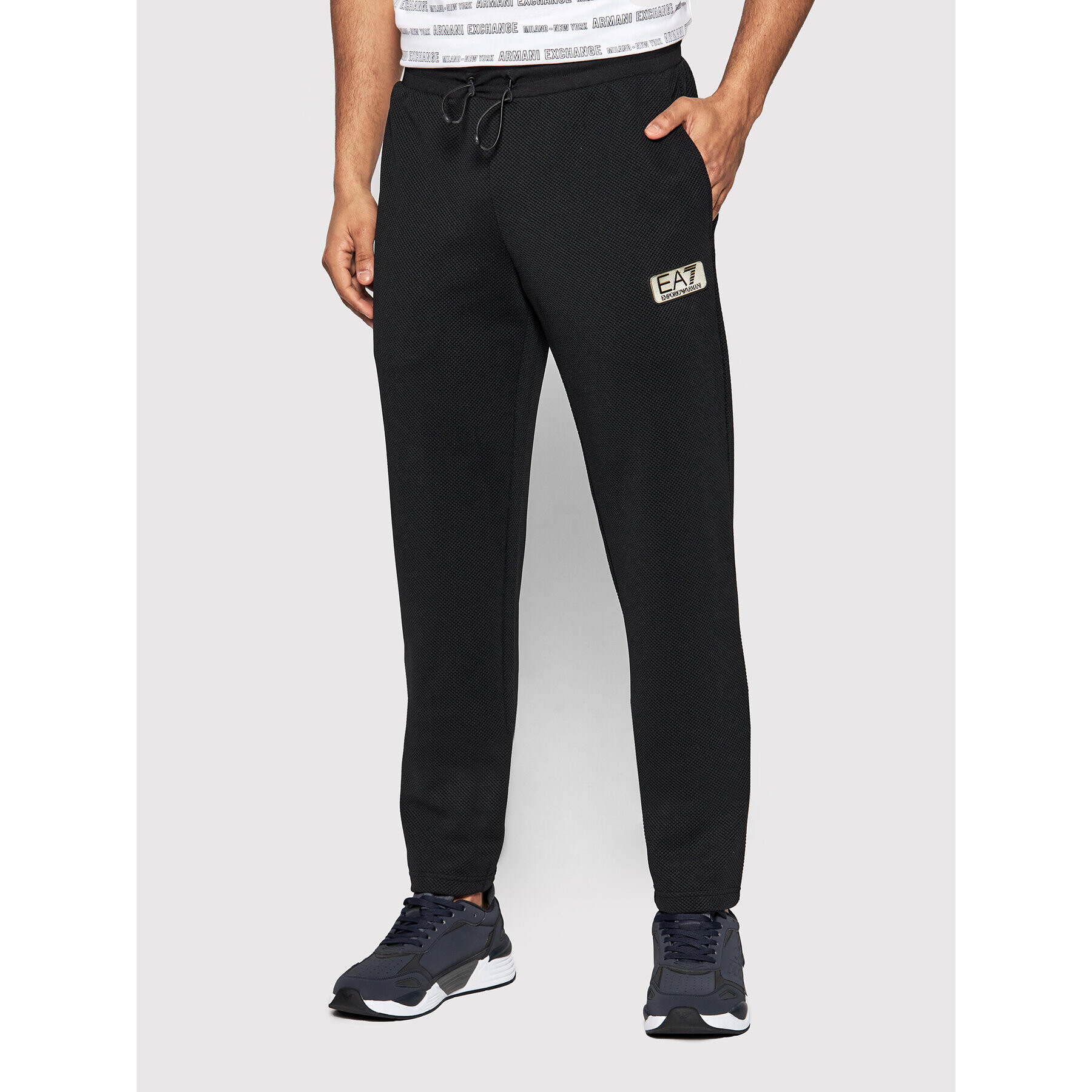 EA7 Emporio Armani Pantaloni trening 3LPP71 PJG1Z 1200 Negru Regular Fit - Pled.ro