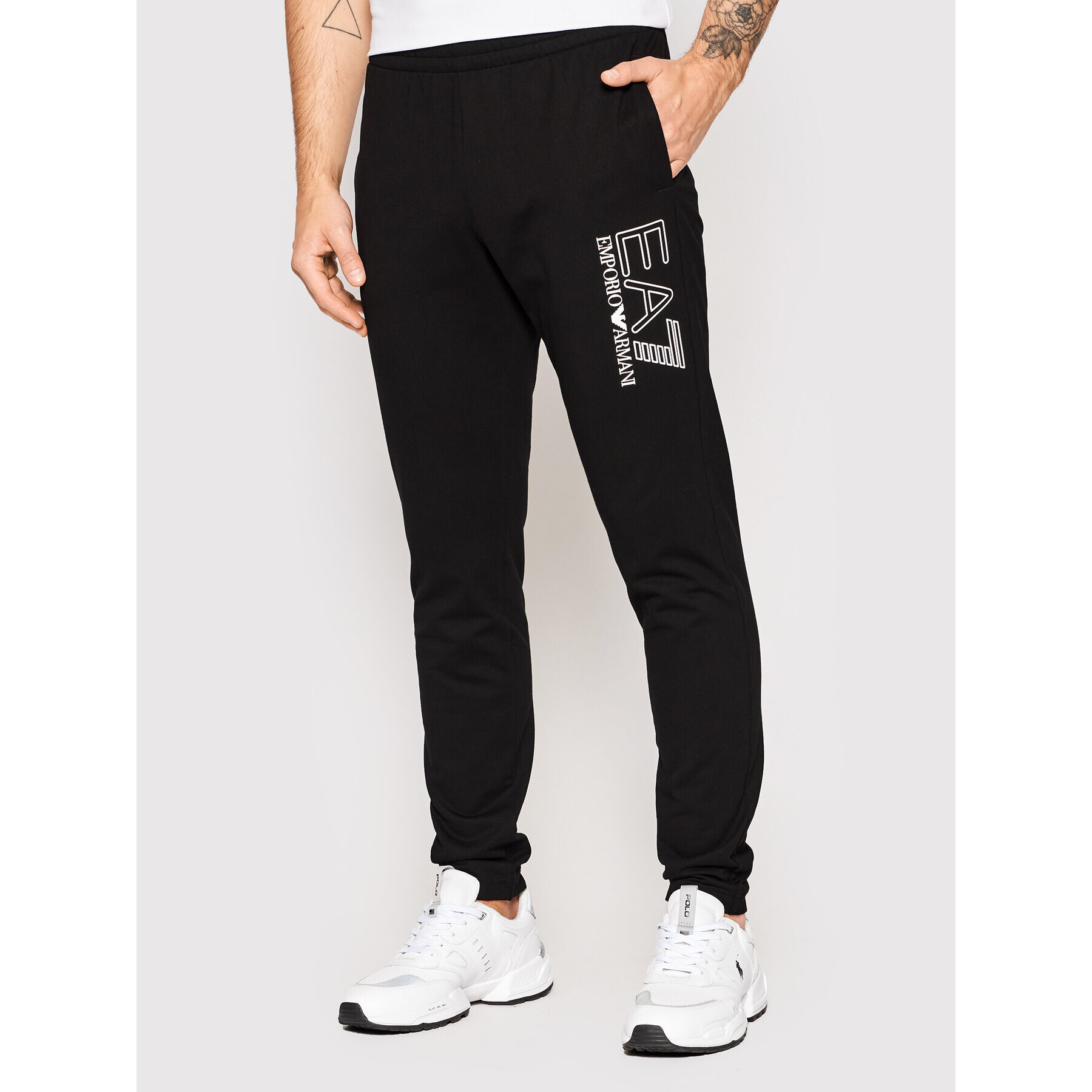 EA7 Emporio Armani Pantaloni trening 3LPP98 PJ05Z 1200 Negru Regular Fit - Pled.ro