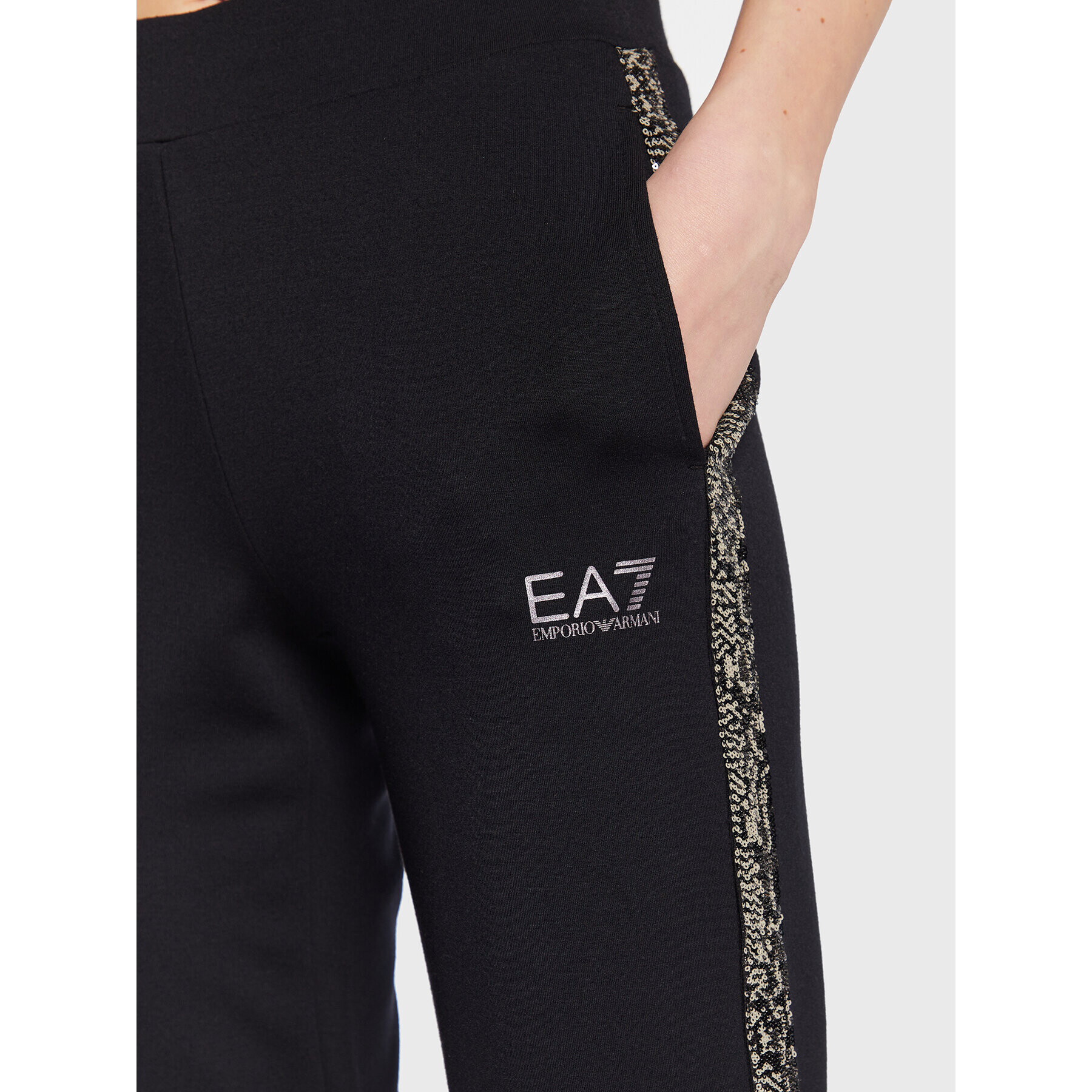 EA7 Emporio Armani Pantaloni trening 3RTP73 TJLQZ 1200 Negru Regular Fit - Pled.ro