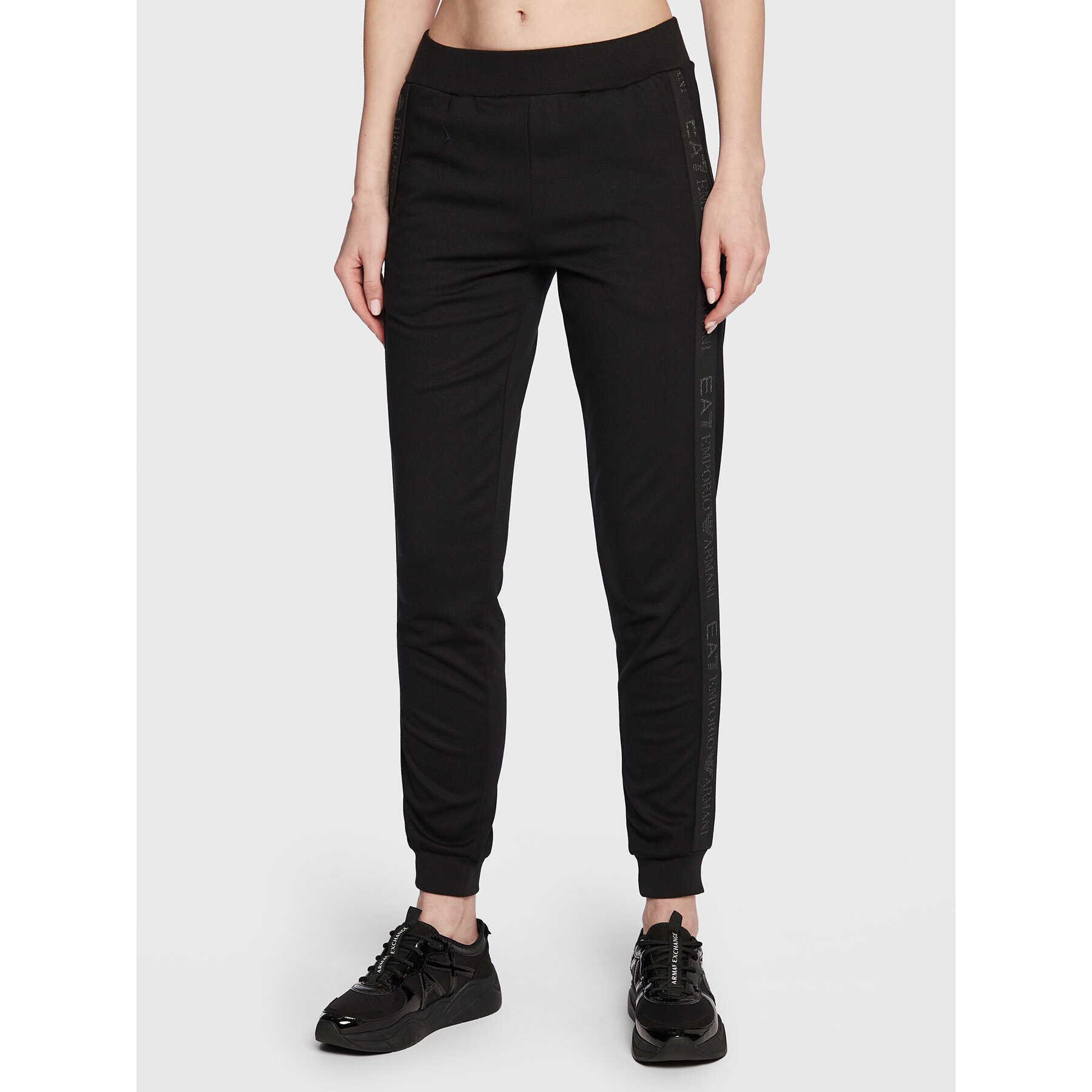 EA7 Emporio Armani Pantaloni trening 6LTP68 TJJMZ 1200 Negru Regular Fit - Pled.ro