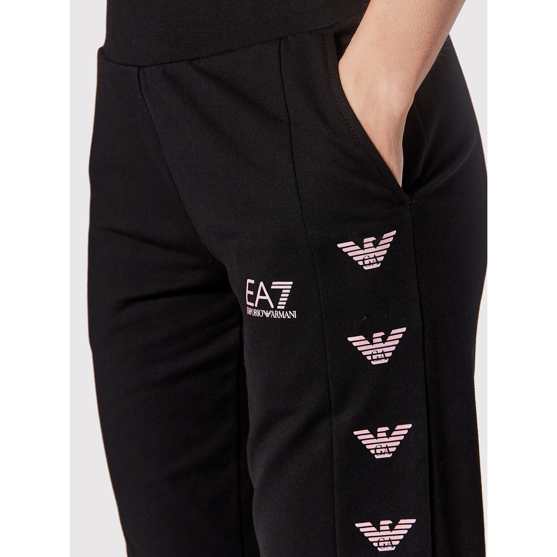 EA7 Emporio Armani Pantaloni trening 6LTP69 TJJRZ 1200 Negru Regular Fit - Pled.ro