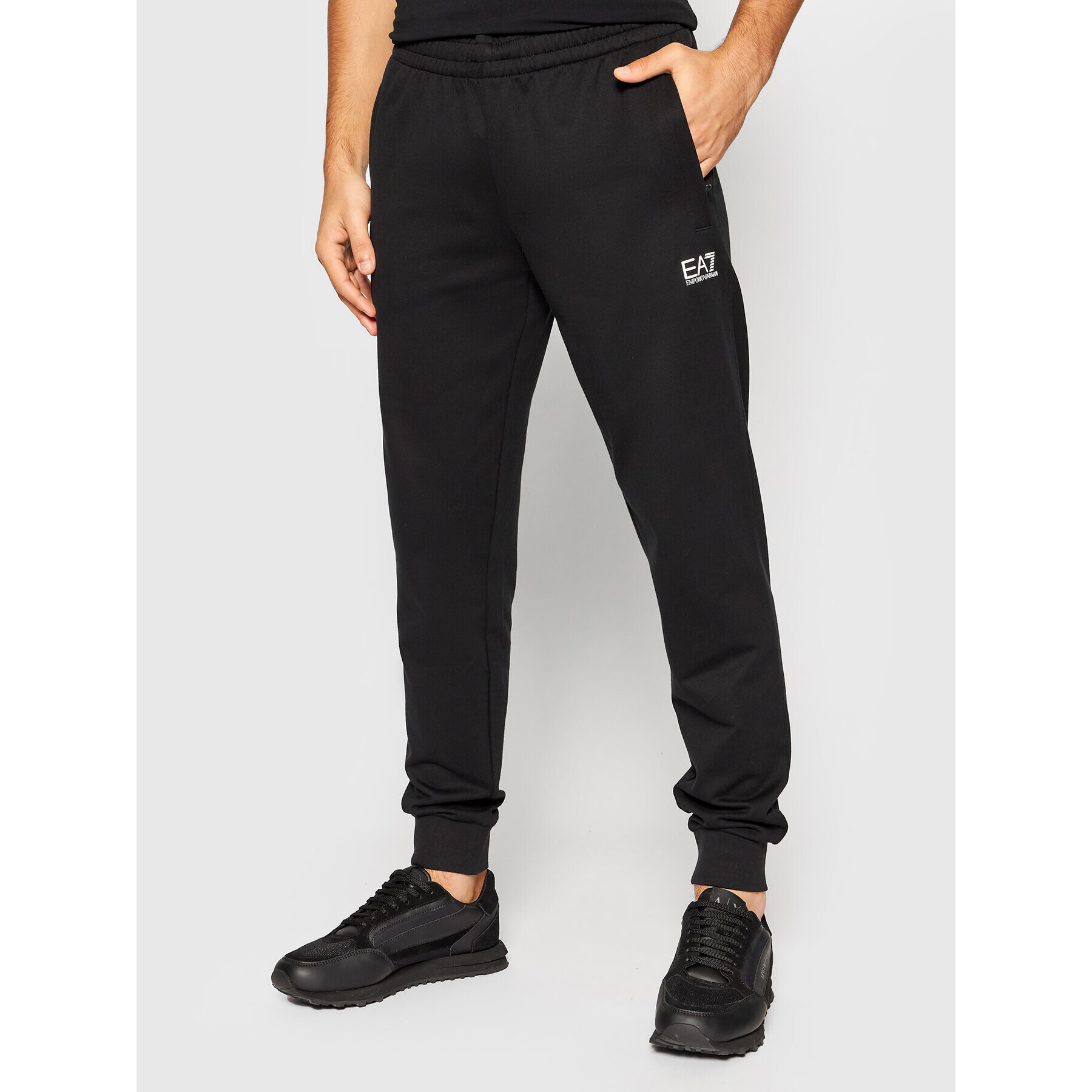 EA7 Emporio Armani Pantaloni trening 8NPP99 PJ05Z 1200 Negru Regular Fit - Pled.ro