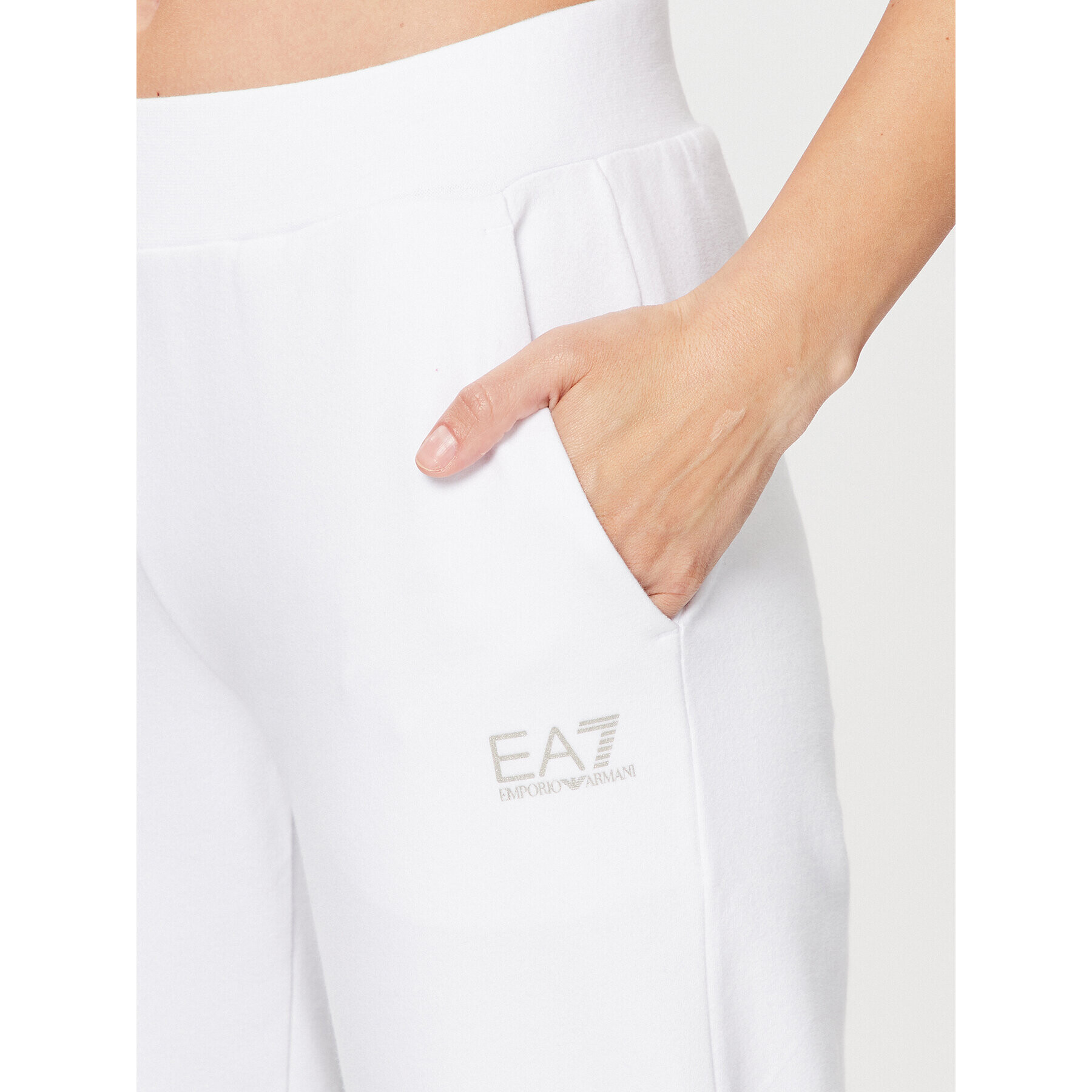 EA7 Emporio Armani Pantaloni trening 8NTP85 TJCQZ 0101 Alb Regular Fit - Pled.ro