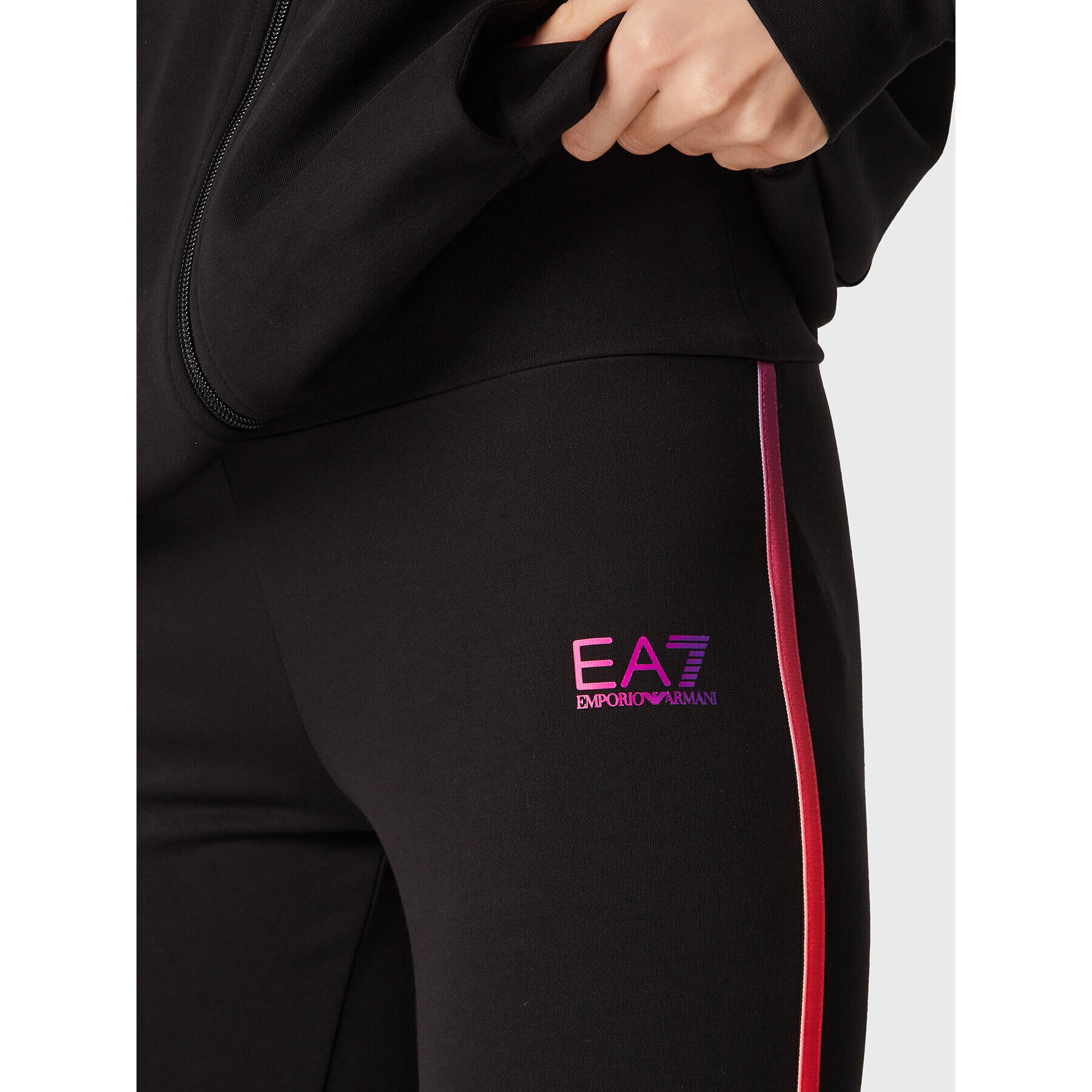 EA7 Emporio Armani Set bluză și leggings 6LTV51 TJCZZ 1200 Negru Regular Fit - Pled.ro