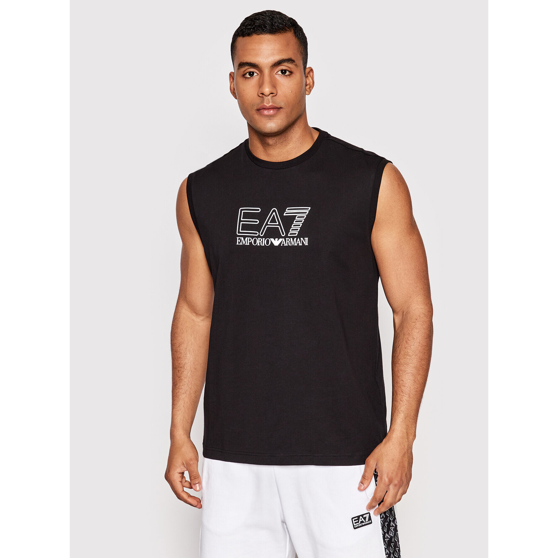 EA7 Emporio Armani Tank top 3LPT80 PJ02Z 1200 Negru Regular Fit - Pled.ro