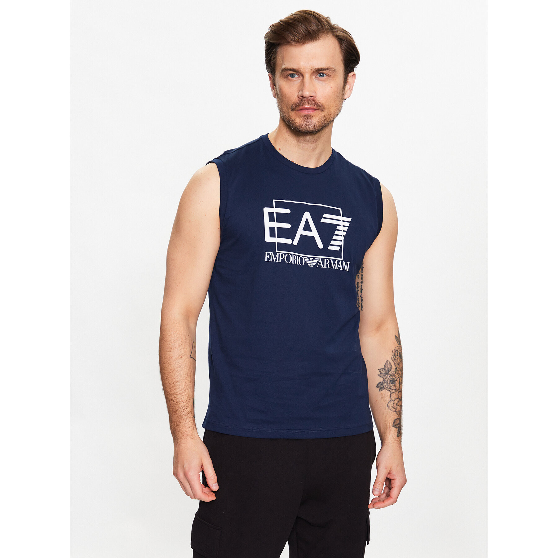 EA7 Emporio Armani Tank top 3RPT80 PJ02Z 1554 Bleumarin Regular Fit - Pled.ro