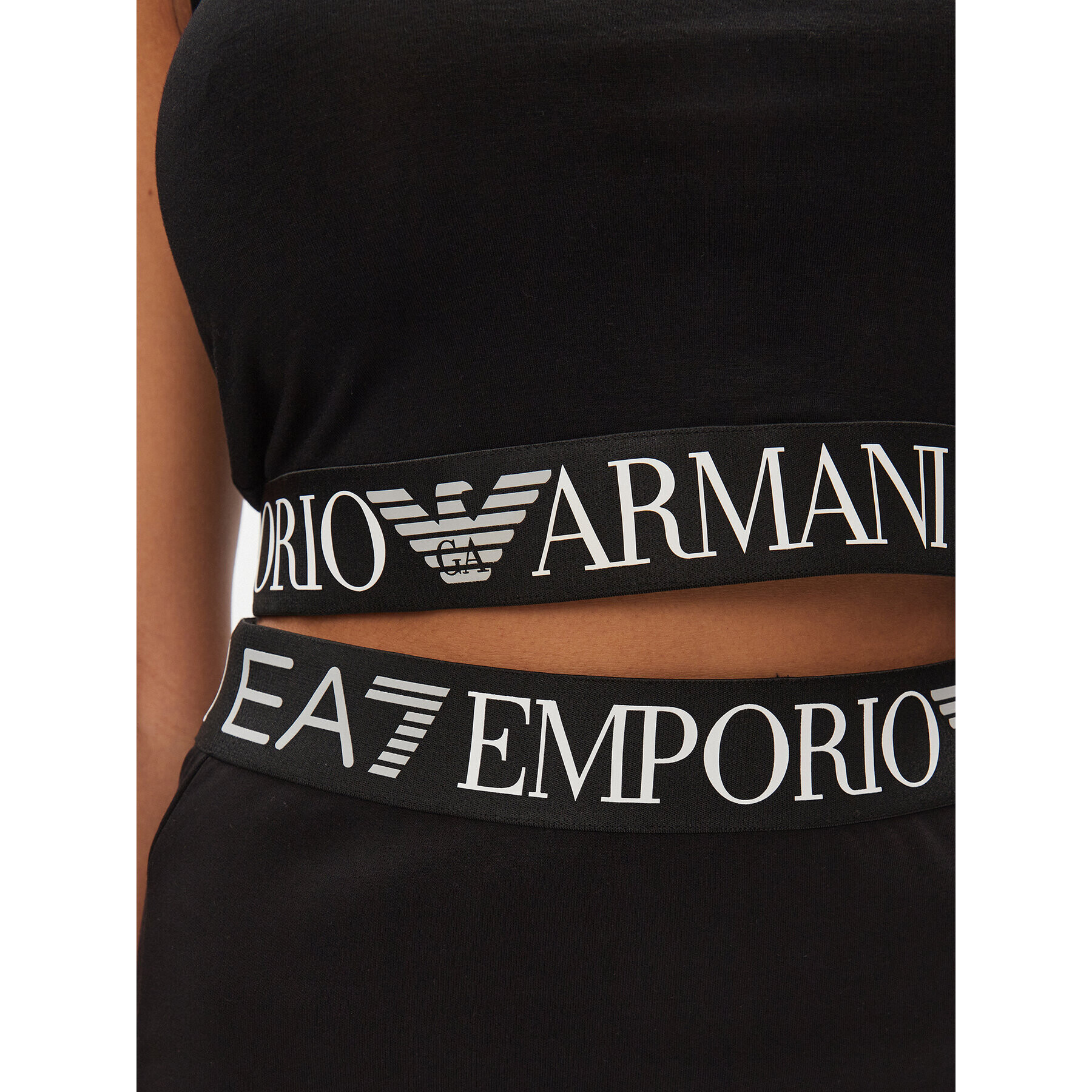 EA7 Emporio Armani Top 3DTH58 TJKUZ 1200 Negru Skinny Fit - Pled.ro