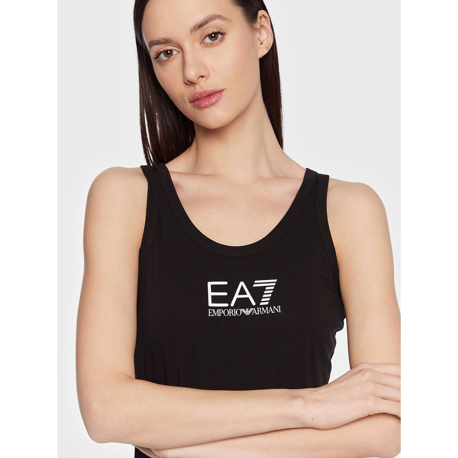 EA7 Emporio Armani Top 3RTH04 TJFKZ 1200 Negru Regular Fit - Pled.ro