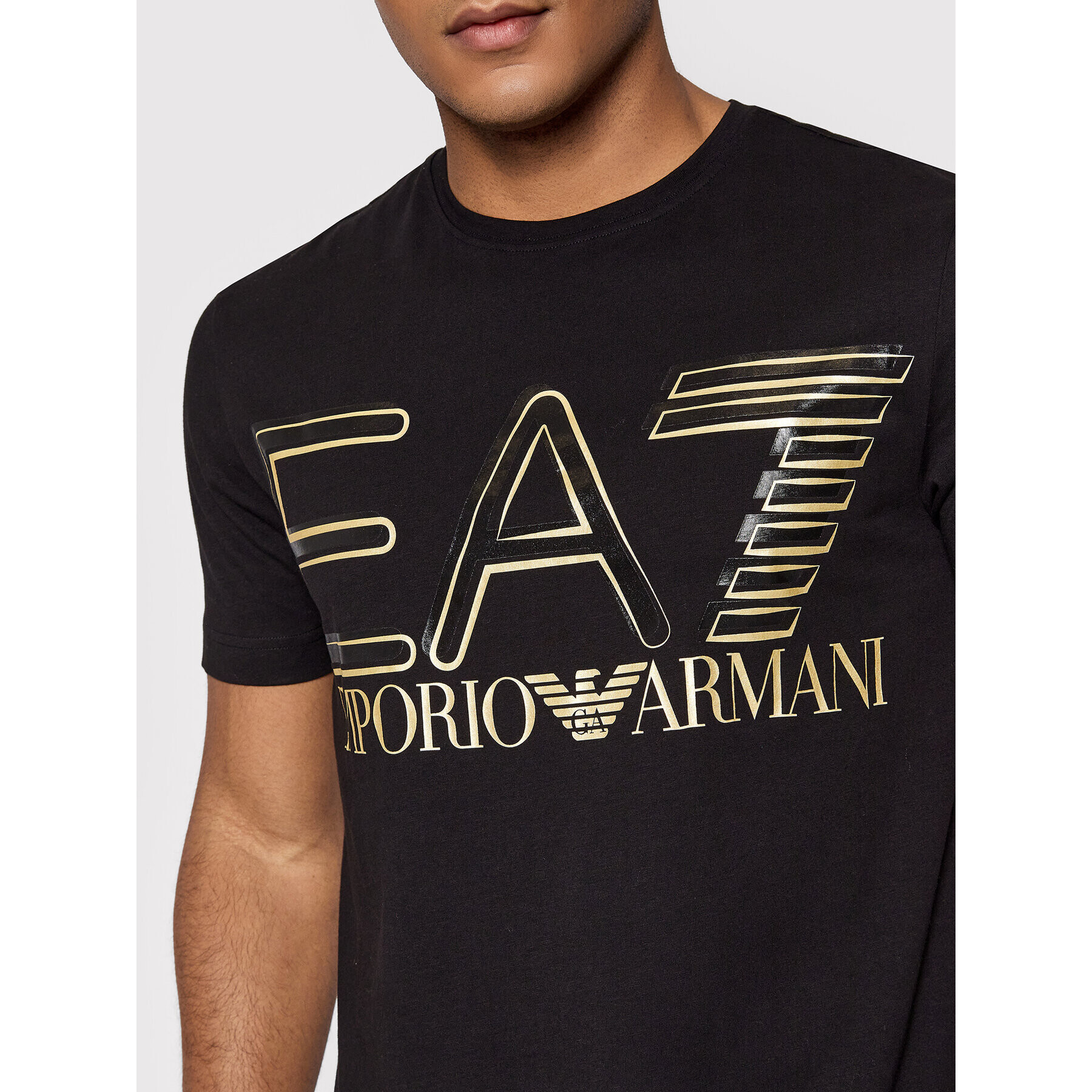 EA7 Emporio Armani Tricou 3LPT20 PJFFZ 0208 Negru Regular Fit - Pled.ro