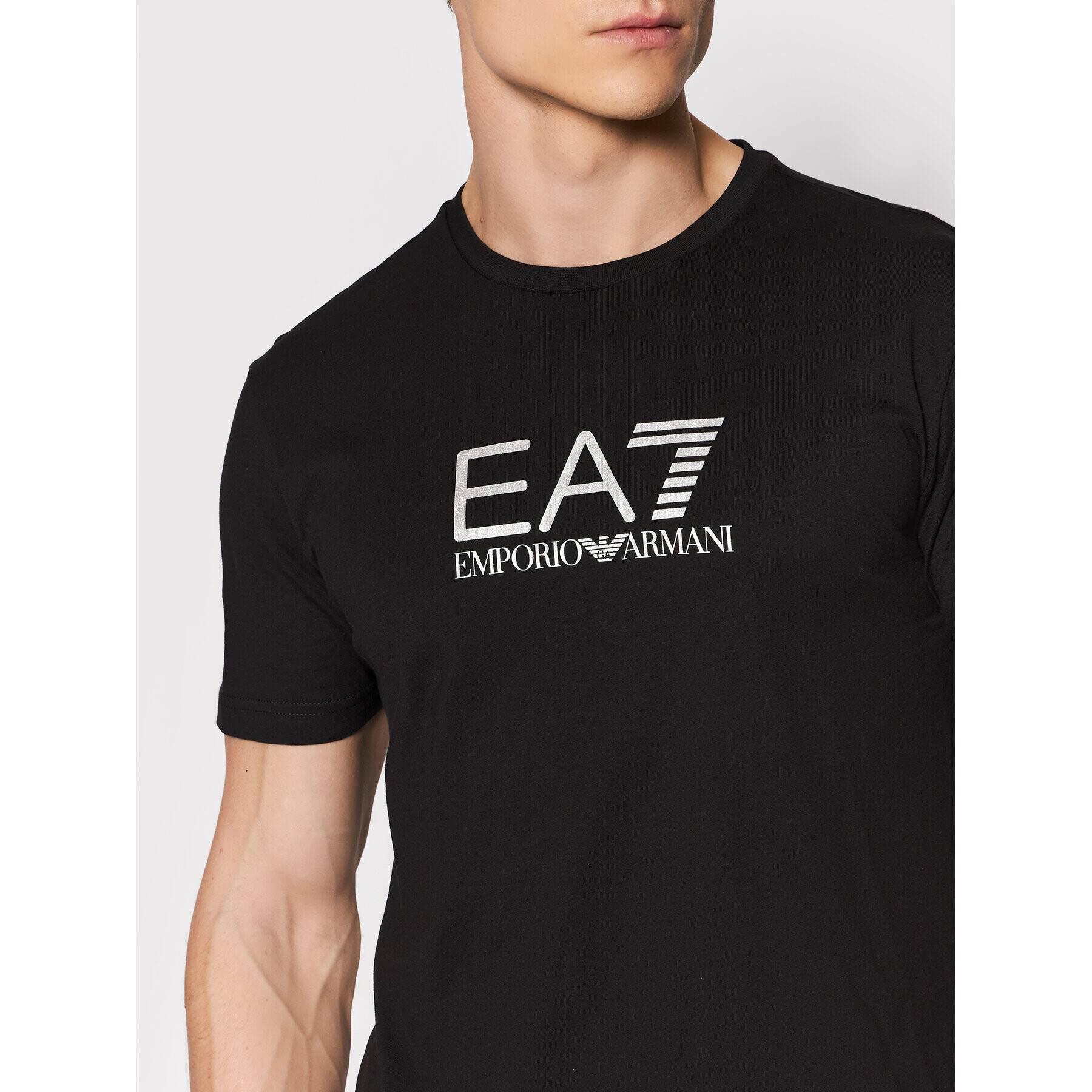 EA7 Emporio Armani Tricou 3LPT39 PJ02Z 1200 Negru Regular Fit - Pled.ro