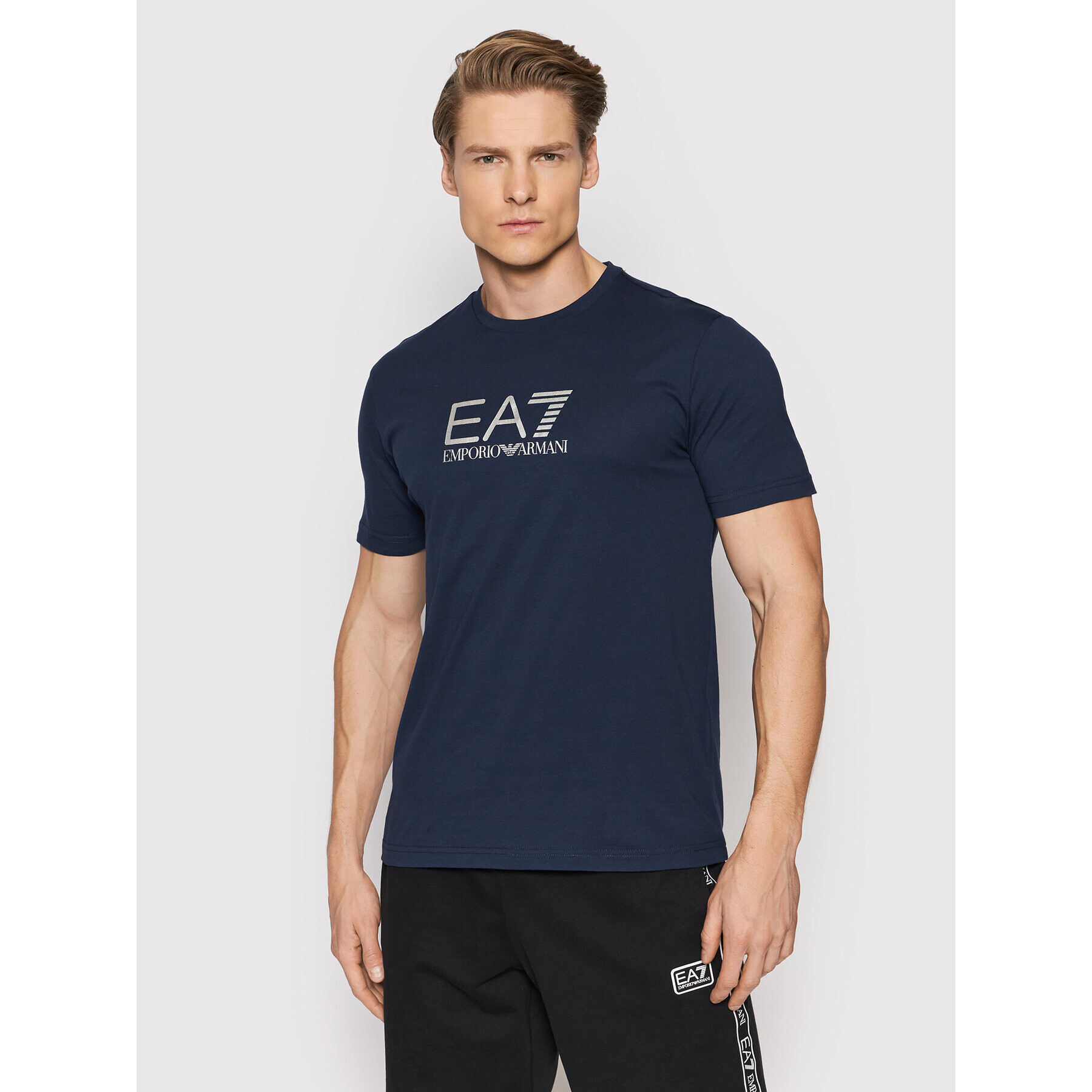 EA7 Emporio Armani Tricou 3LPT39 PJ02Z 1554 Bleumarin Regular Fit - Pled.ro