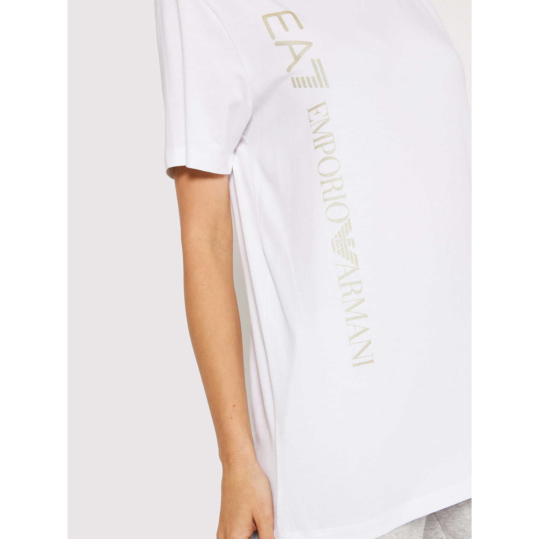 EA7 Emporio Armani Tricou 3LTT09 TJCRZ 0101 Alb Relaxed Fit - Pled.ro