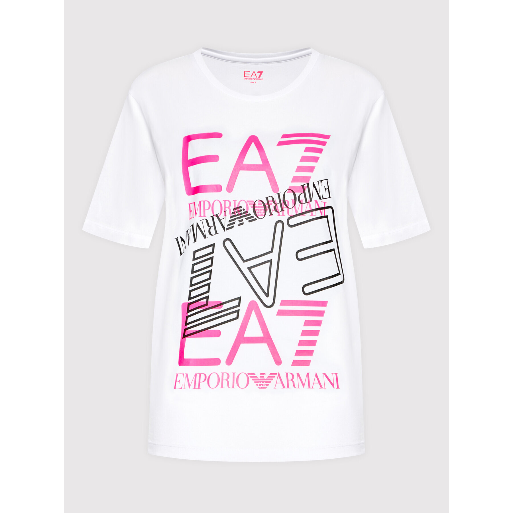 EA7 Emporio Armani Tricou 3LTT14 TJDMZ 1100 Alb Regular Fit - Pled.ro