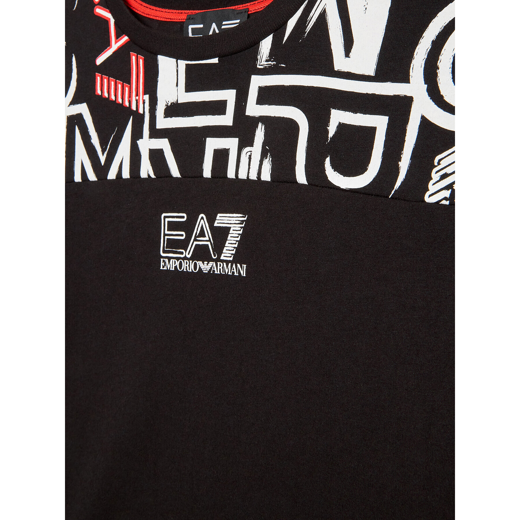 EA7 Emporio Armani Tricou 3RBT57 BJ02Z 1200 Negru Regular Fit - Pled.ro