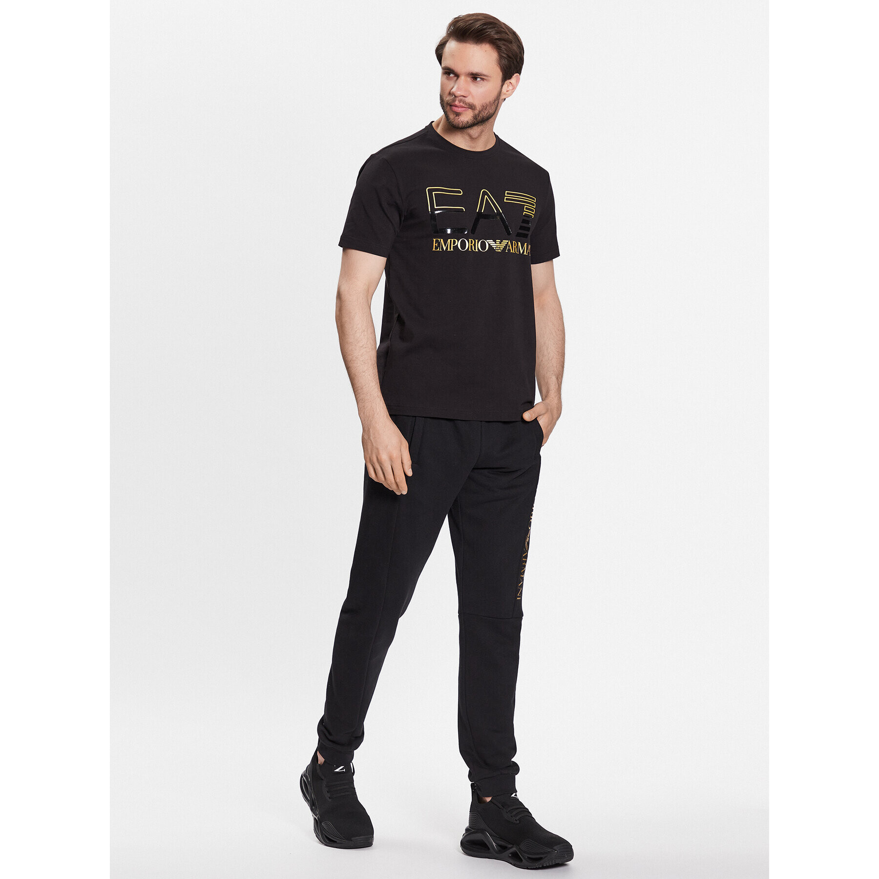 EA7 Emporio Armani Tricou 3RPT07 PJLBZ 0208 Negru Regular Fit - Pled.ro