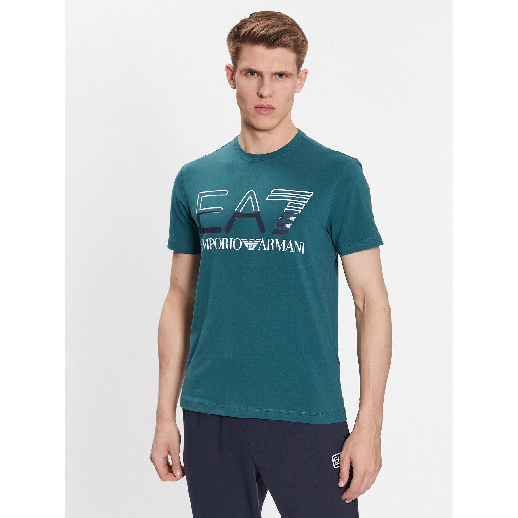 EA7 Emporio Armani Tricou 3RPT07 PJLBZ 1844 Verde Regular Fit - Pled.ro