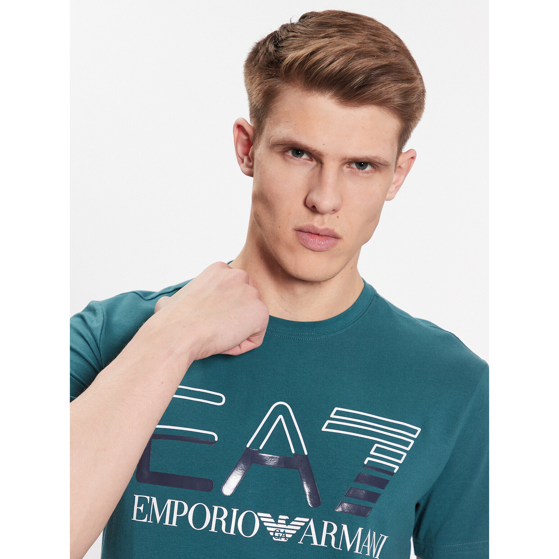 EA7 Emporio Armani Tricou 3RPT07 PJLBZ 1844 Verde Regular Fit - Pled.ro