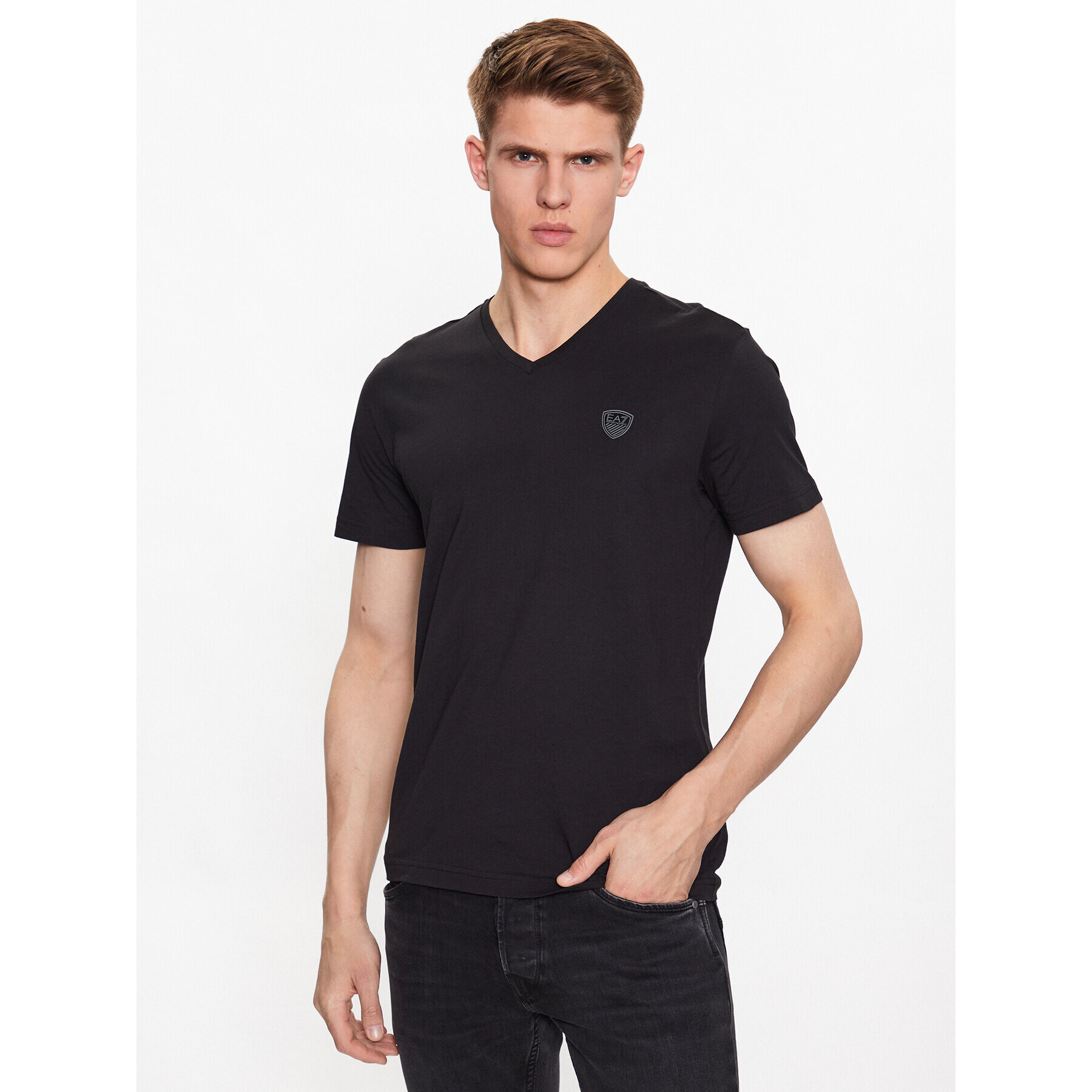 EA7 Emporio Armani Tricou 3RPT42 PJNTZ 1200 Negru Regular Fit - Pled.ro