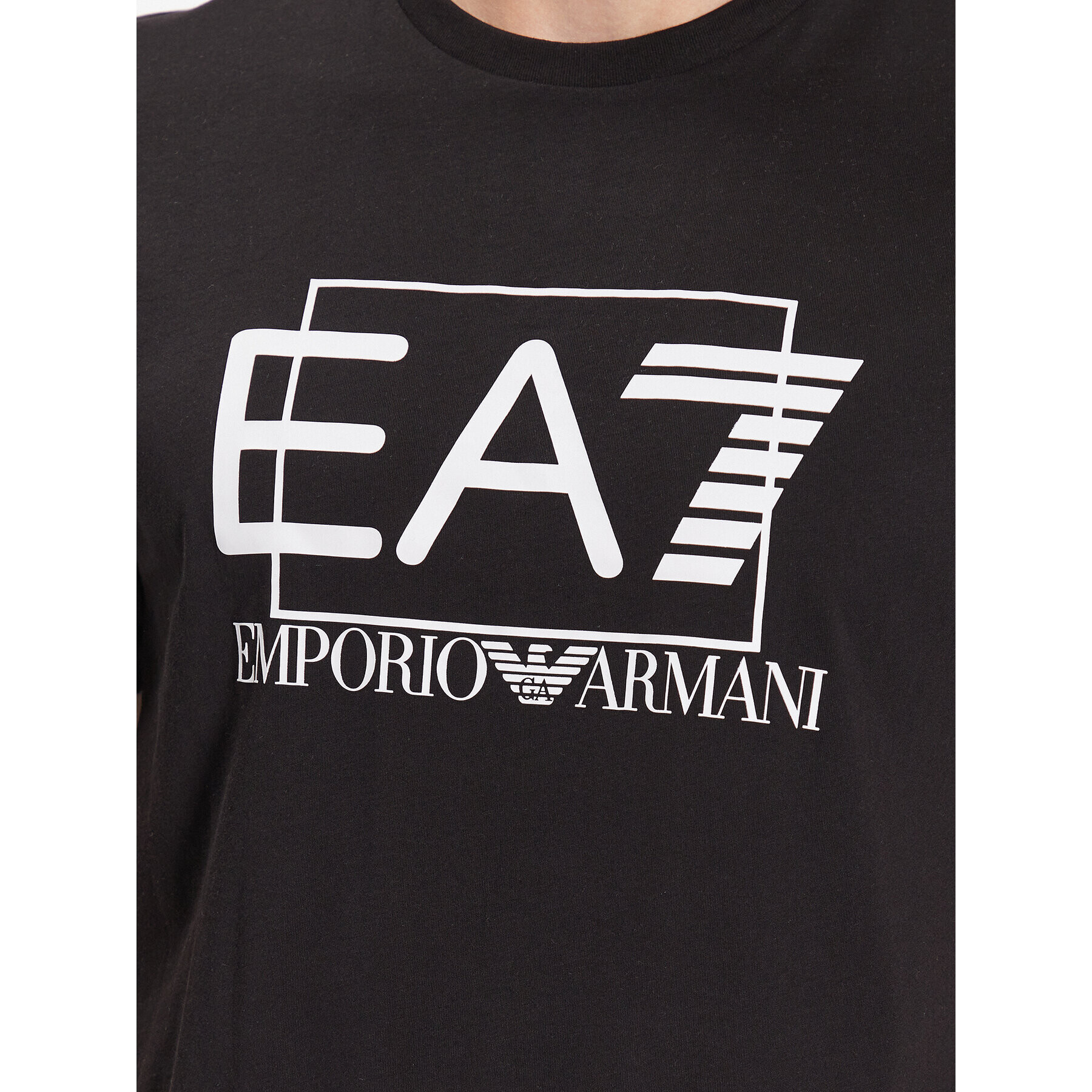 EA7 Emporio Armani Tricou 3RPT81 PJM9Z 1200 Negru Regular Fit - Pled.ro