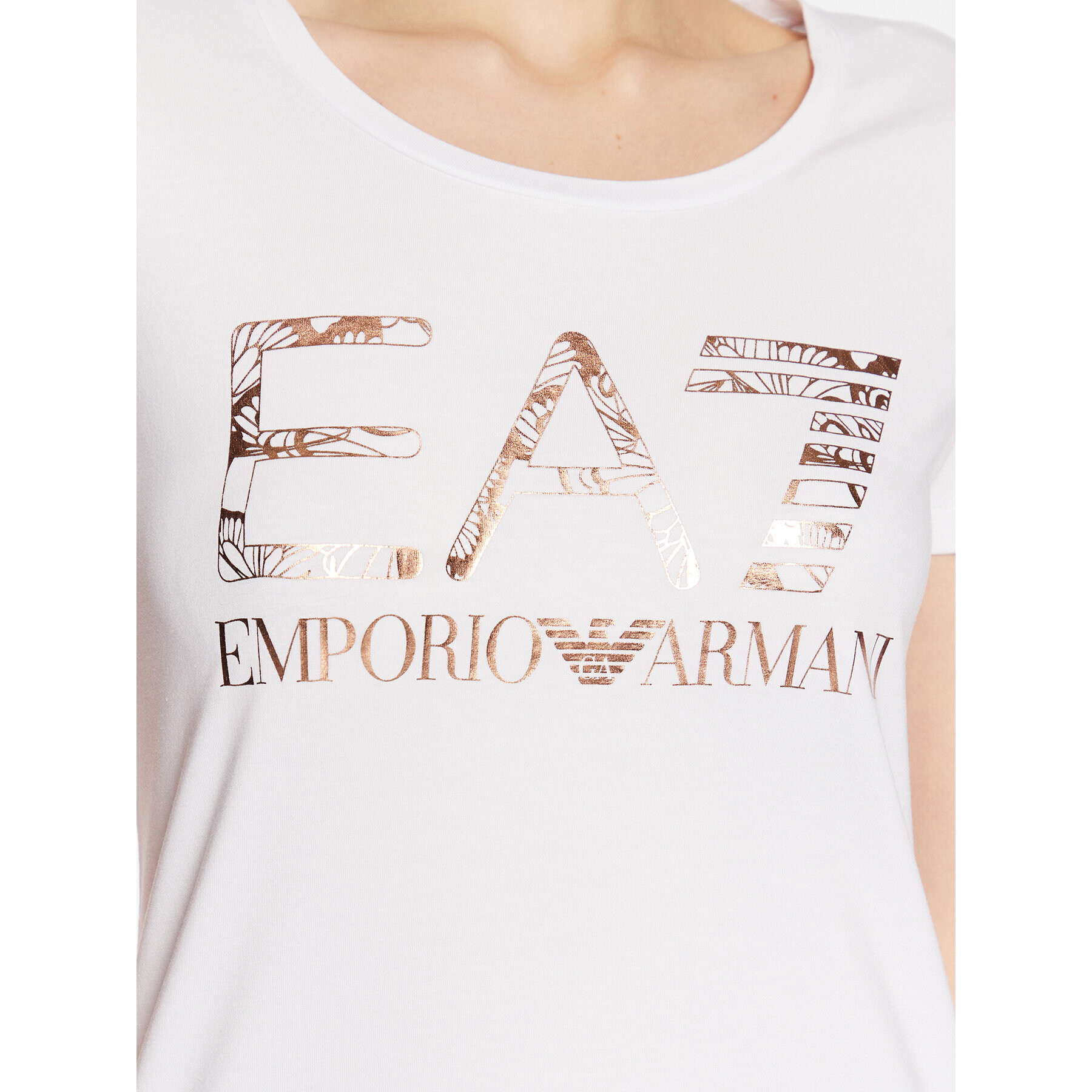 EA7 Emporio Armani Tricou 3RTT17 TJDZZ 1100 Alb Regular Fit - Pled.ro