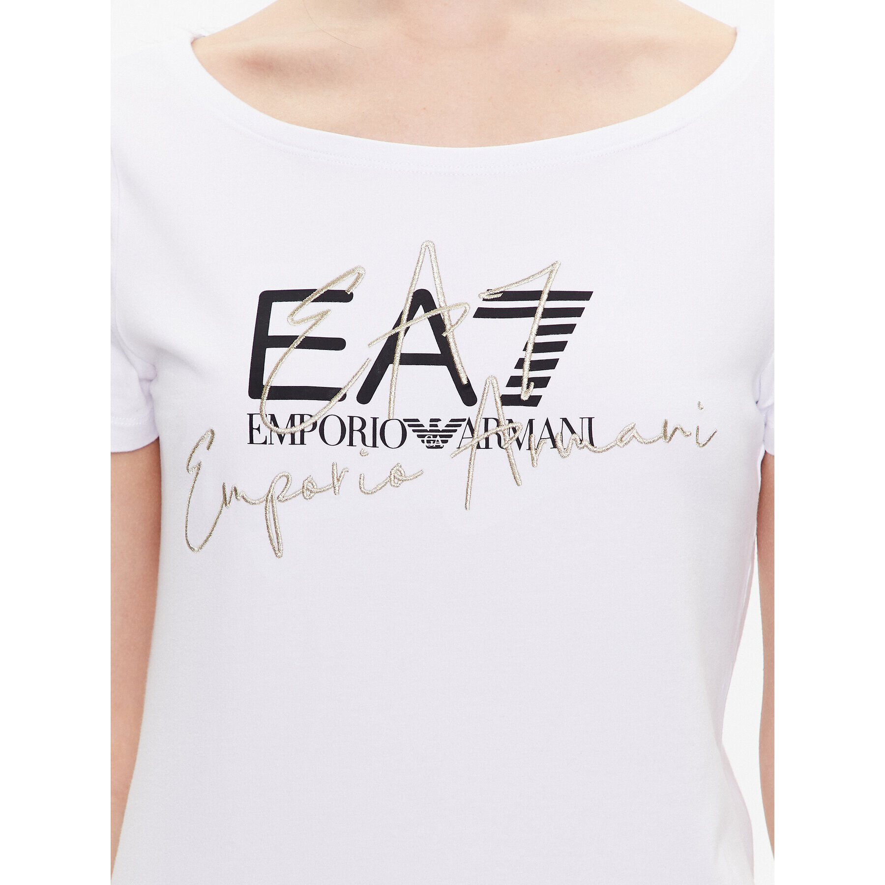 EA7 Emporio Armani Tricou 3RTT30 TJDLZ 1100 Alb Regular Fit - Pled.ro