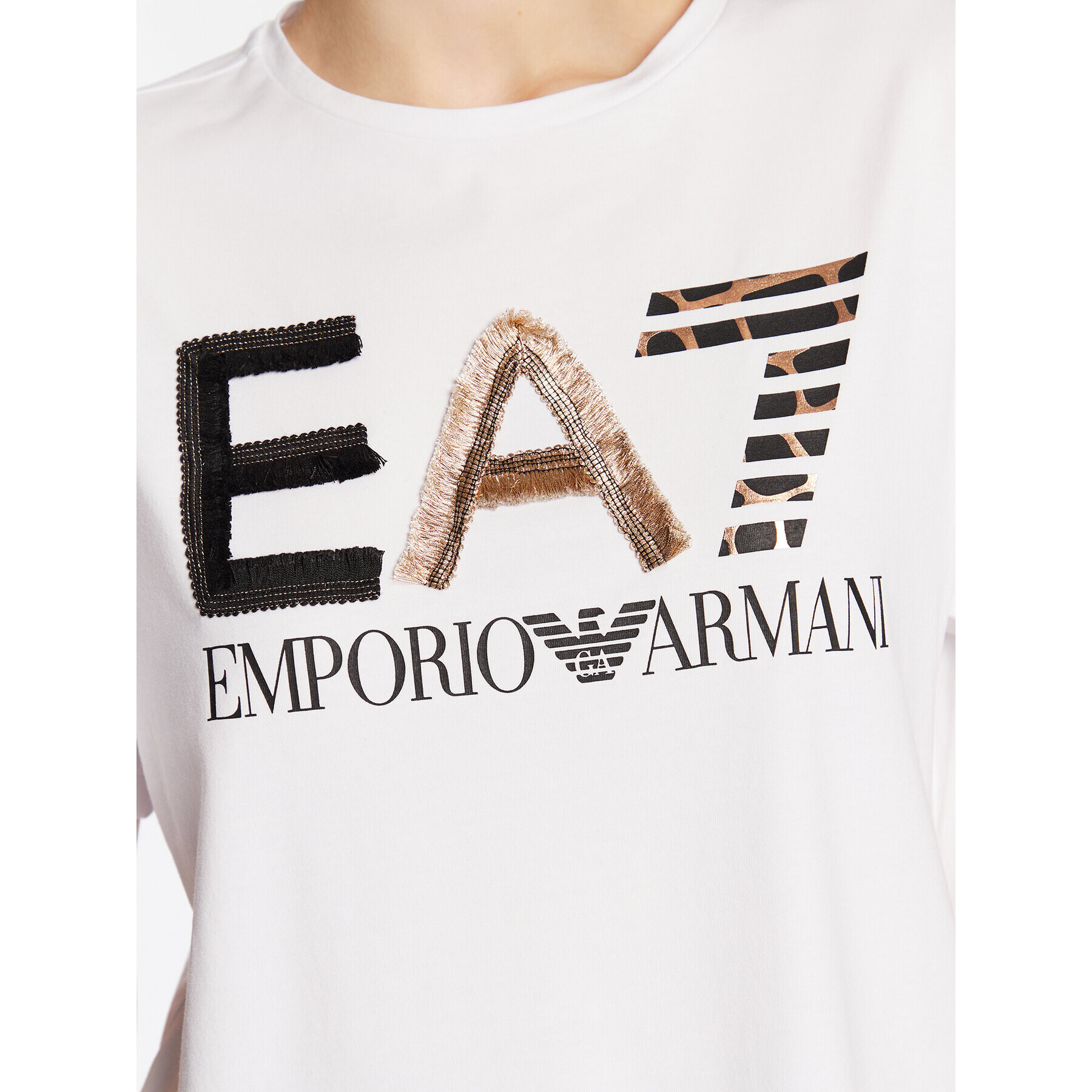 EA7 Emporio Armani Tricou 3RTT36 TJDZZ 1100 Alb Relaxed Fit - Pled.ro