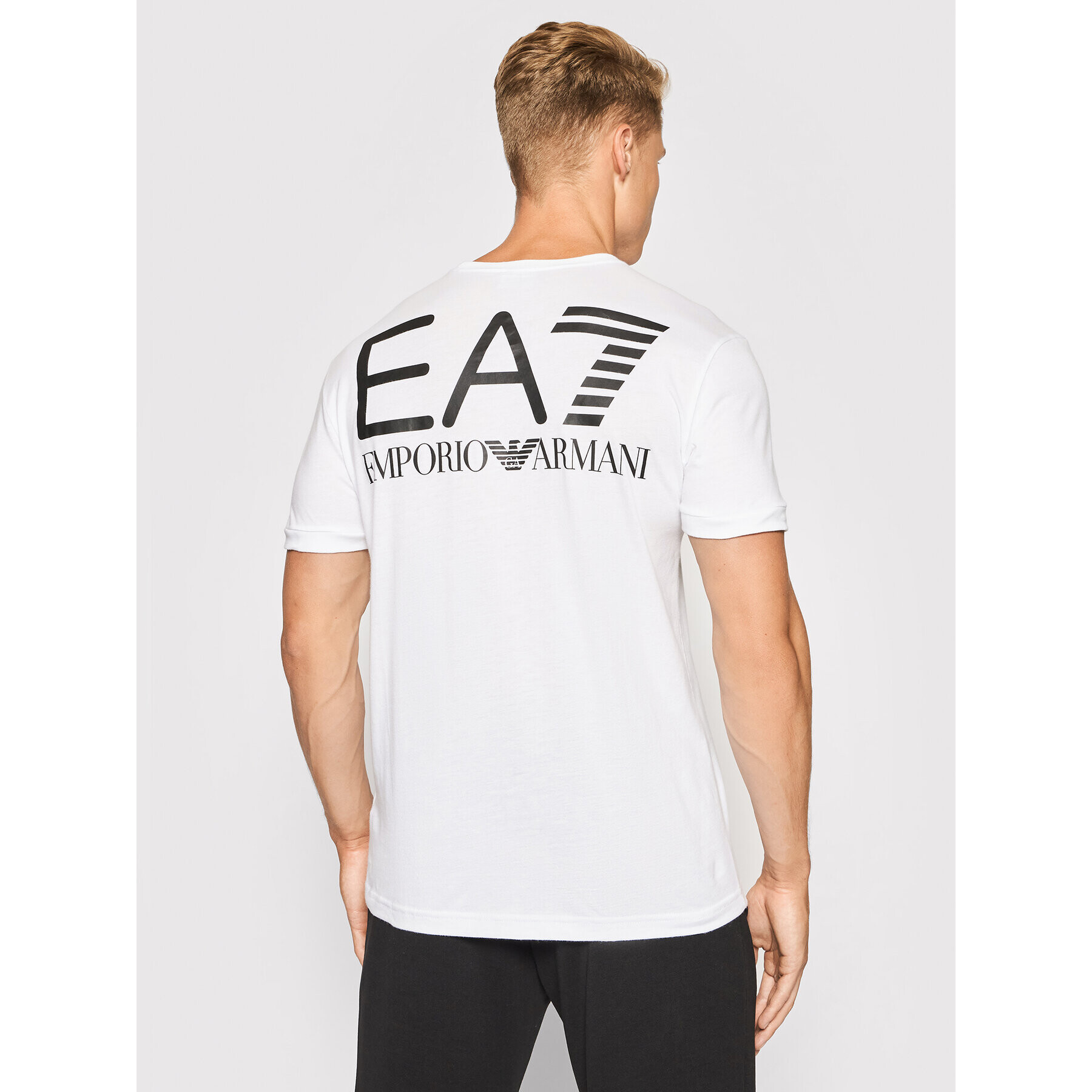 EA7 Emporio Armani Tricou 6KPT51 PJCPZ 1100 Alb Regular Fit - Pled.ro