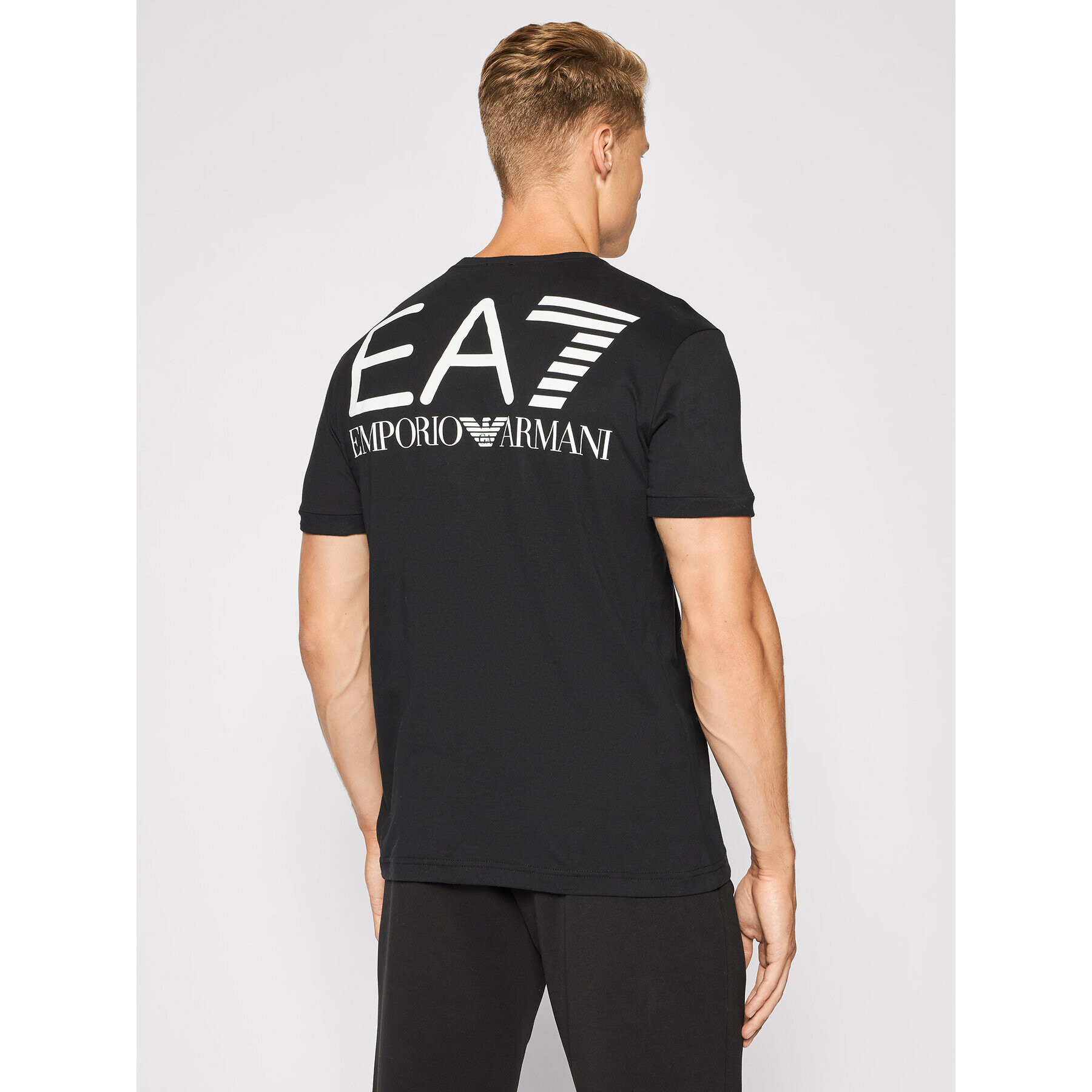 EA7 Emporio Armani Tricou 6KPT51 PJCPZ 1200 Negru Regular Fit - Pled.ro