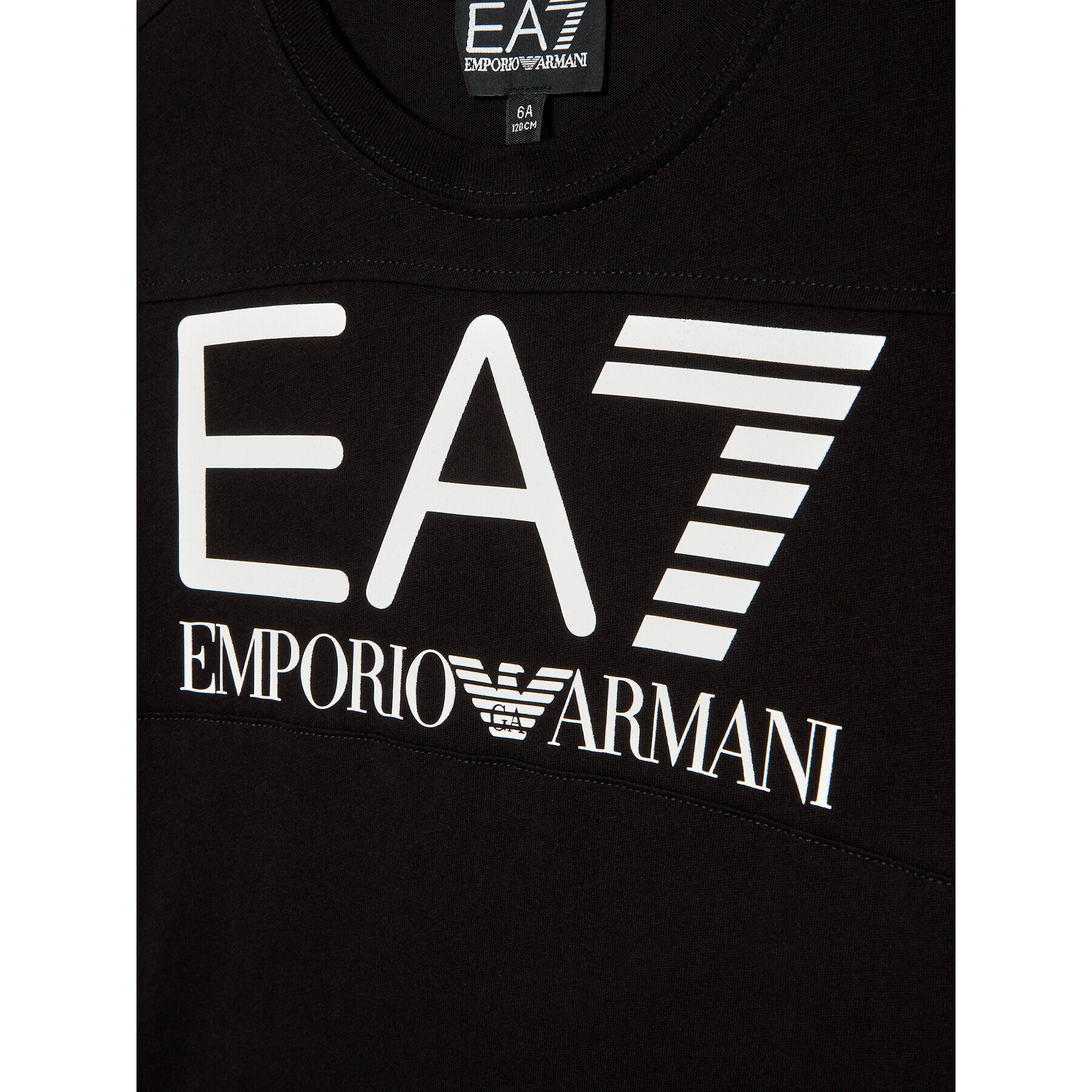 EA7 Emporio Armani Tricou 6LBT58 BJ02Z 1200 Negru Regular Fit - Pled.ro