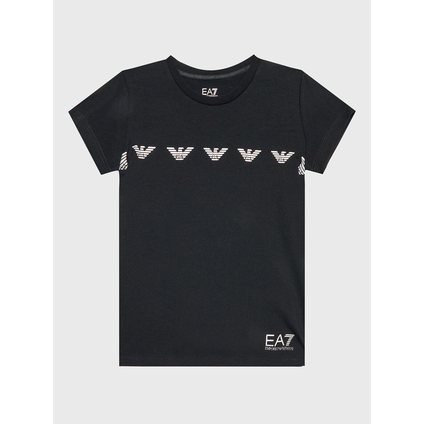 EA7 Emporio Armani Tricou 6LFT05 FJ2HZ 0200 Negru Regular Fit - Pled.ro