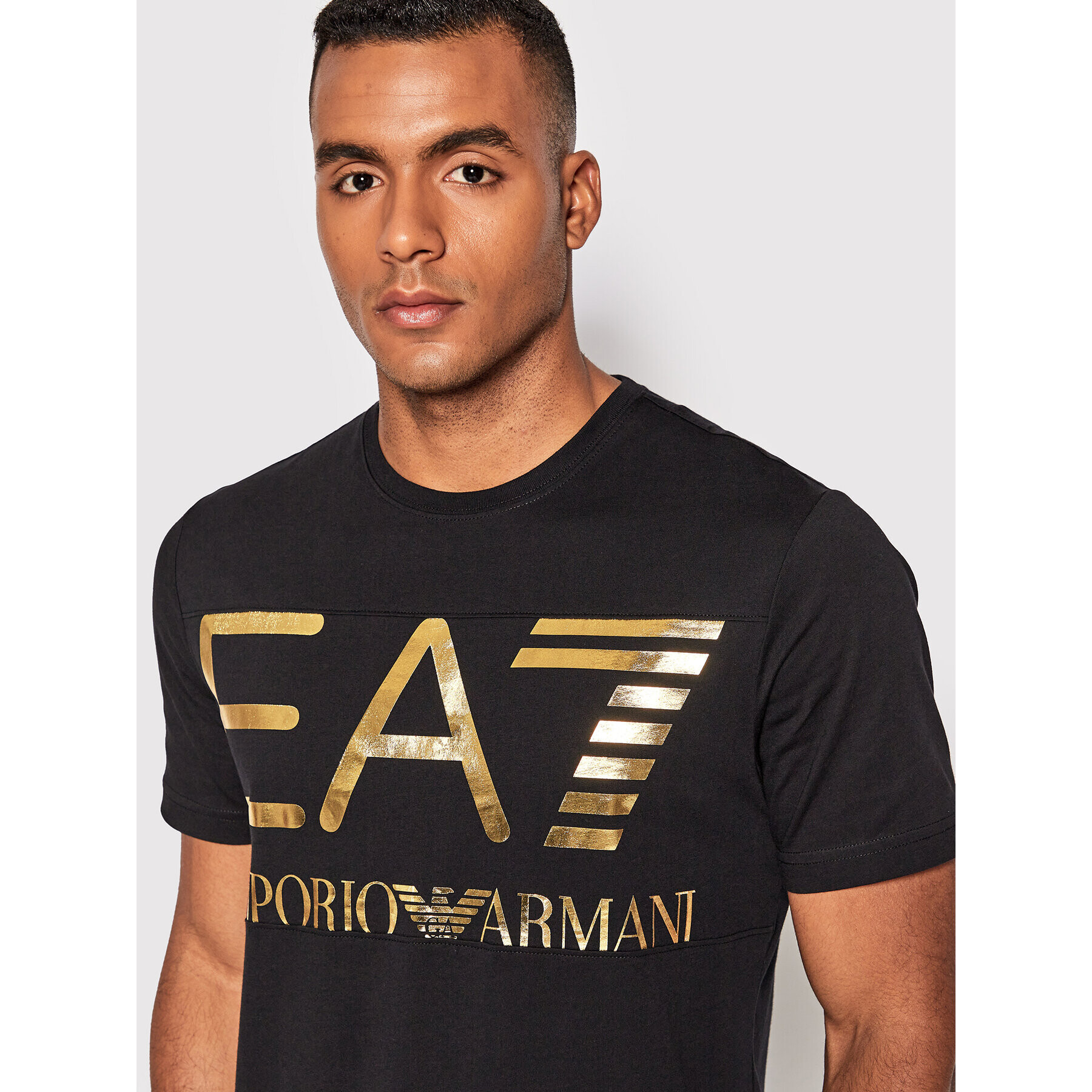 EA7 Emporio Armani Tricou 6LPT24 PJ7CZ 0208 Negru Regular Fit - Pled.ro