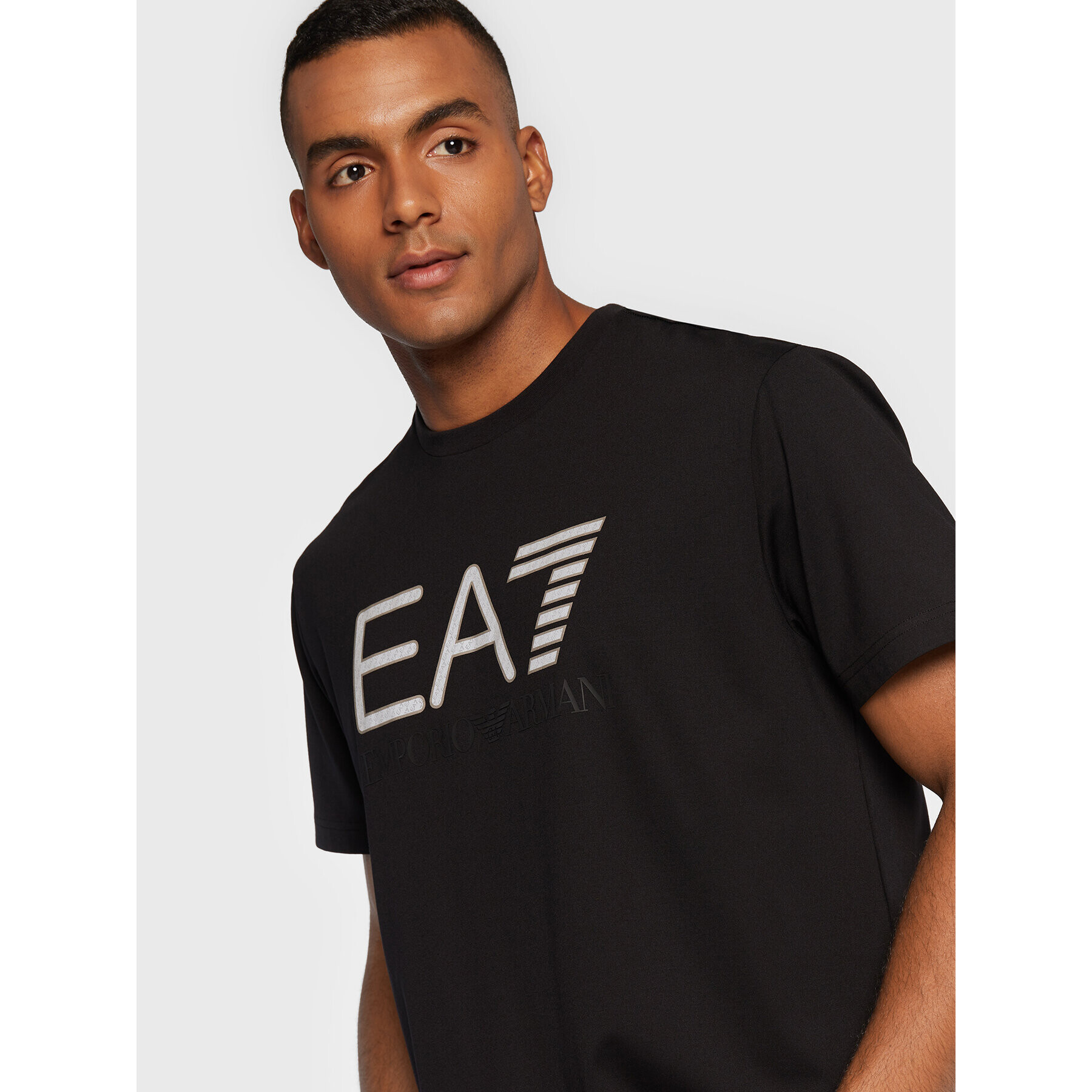 EA7 Emporio Armani Tricou 6LPT39 PJEEZ 1200 Negru Regular Fit - Pled.ro