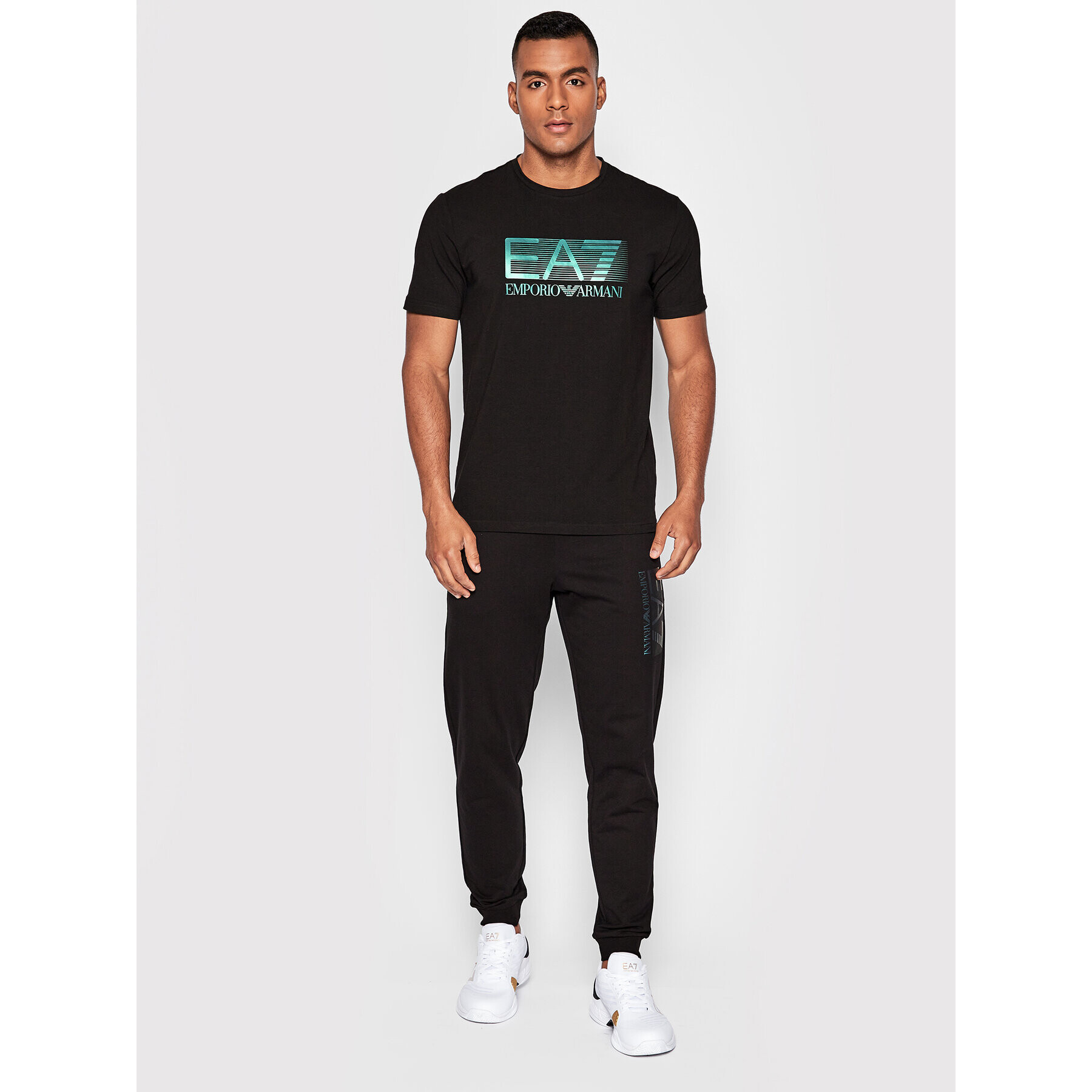 EA7 Emporio Armani Tricou 6LPT62 PJ03Z 1200 Negru Regular Fit - Pled.ro