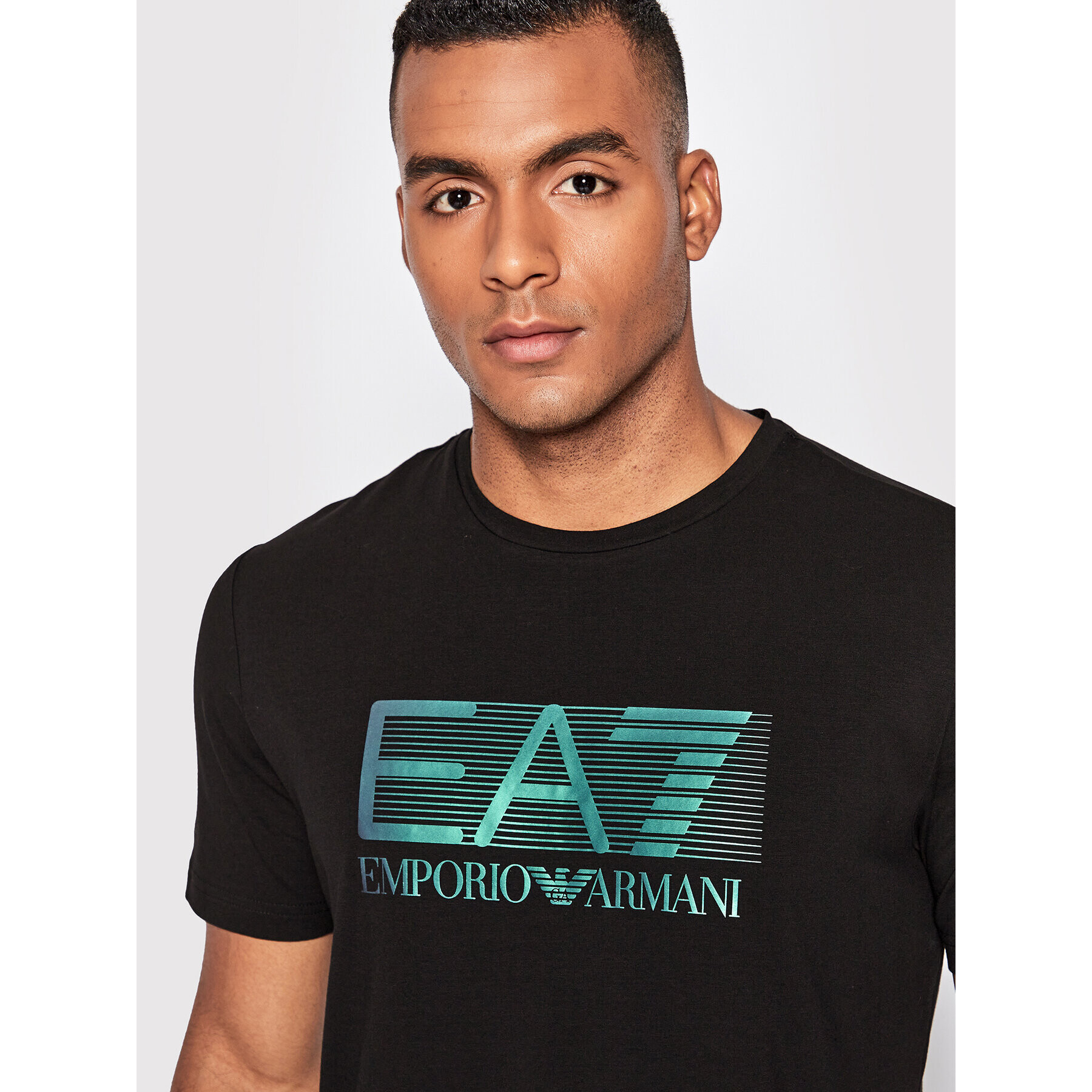 EA7 Emporio Armani Tricou 6LPT62 PJ03Z 1200 Negru Regular Fit - Pled.ro