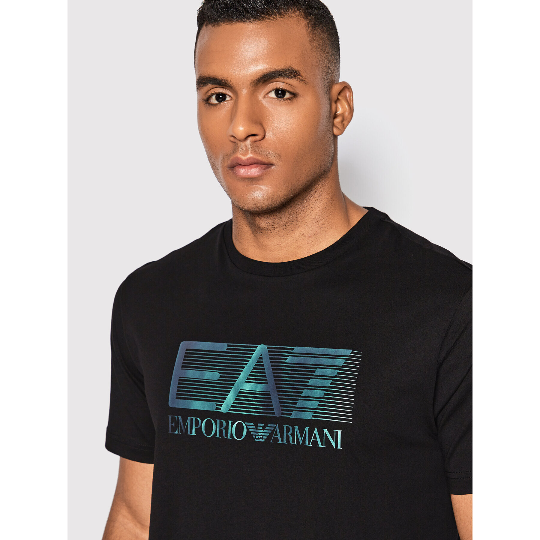 EA7 Emporio Armani Tricou 6LPT81 PJM9Z 1200 Negru Regular Fit - Pled.ro